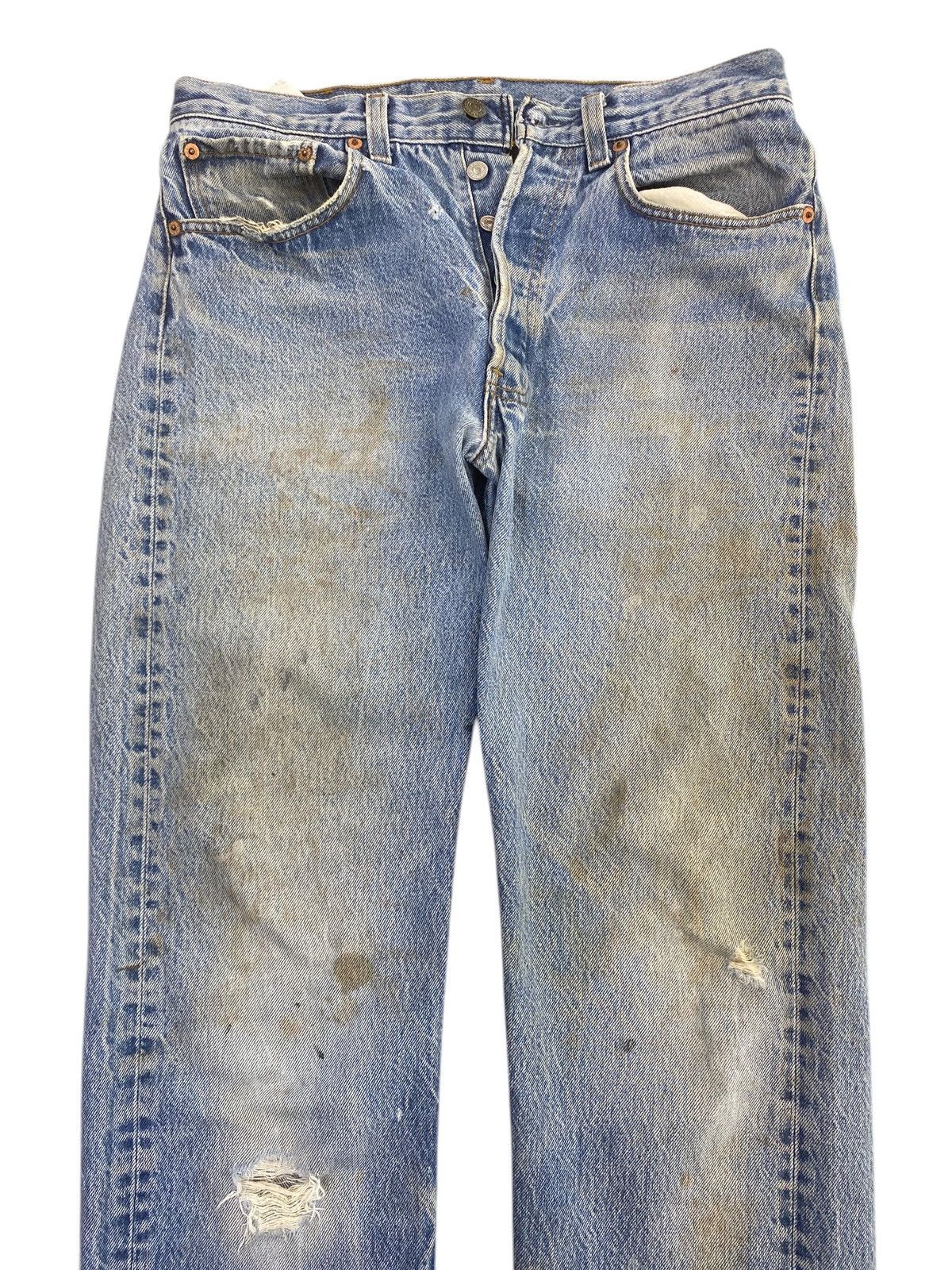Levi's Vintage Levi’s Acid Blue Wash Style Ripped Jeans Size US 30 / EU 46 - 2 Thumbnail