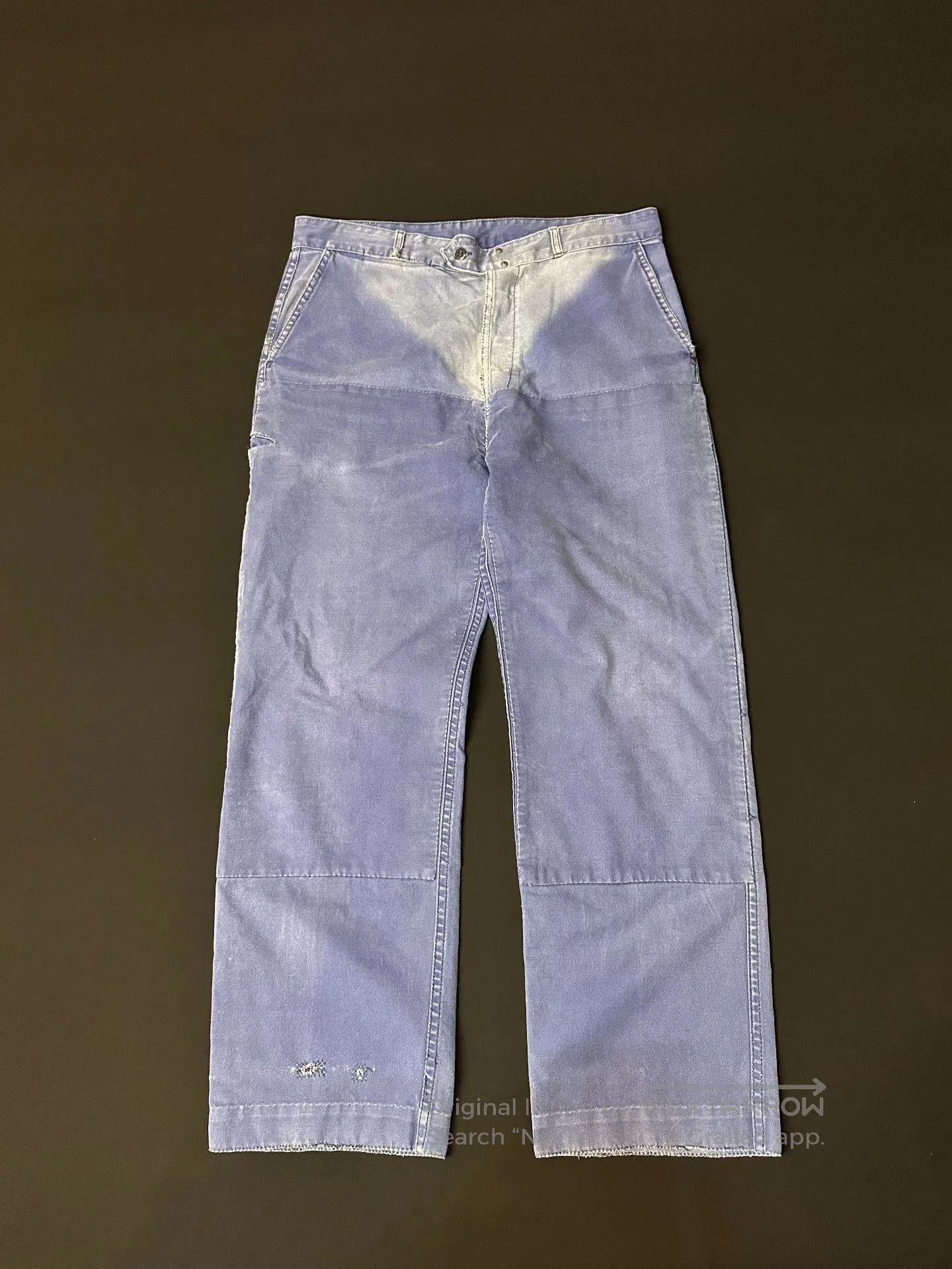 Vintage Vintage 50s French Workwear Distressed Canvas Pants. Size US 31 - 1 Thumbnail