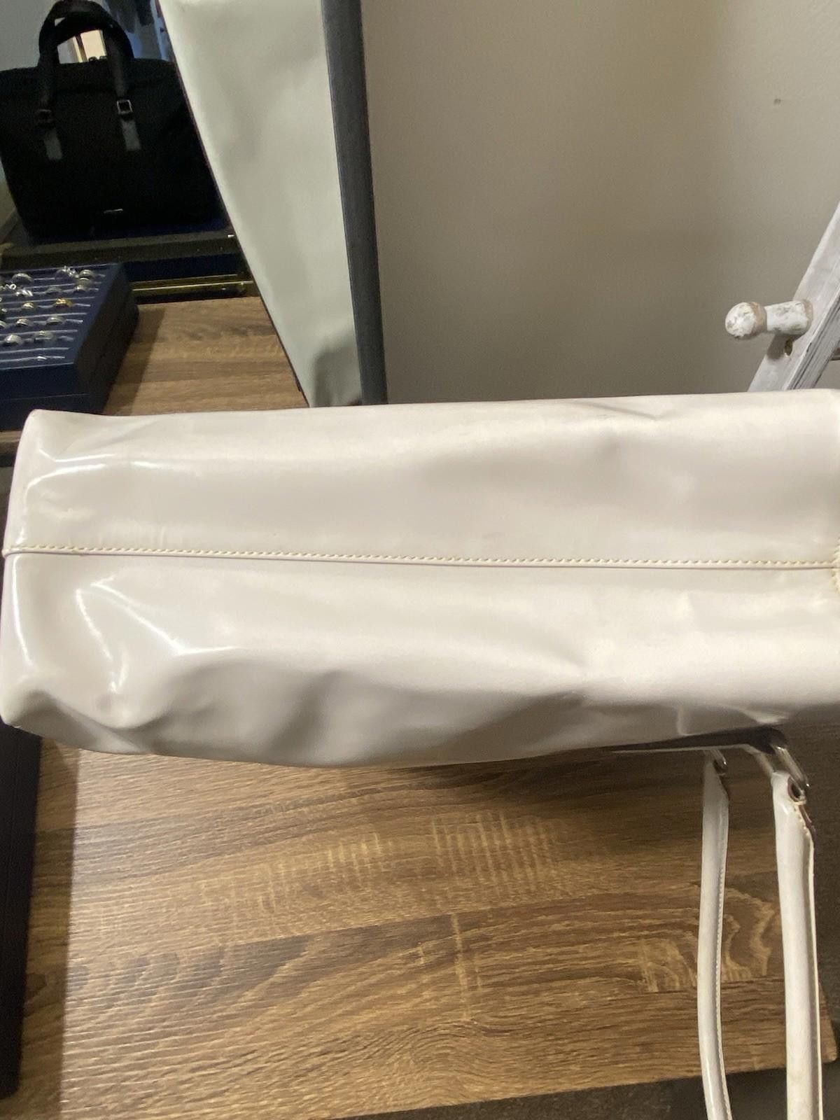 Prada Prada Spazzolato Glossy Beige Patent Leather Tote Bag, Read* Size ONE SIZE - 11 Thumbnail