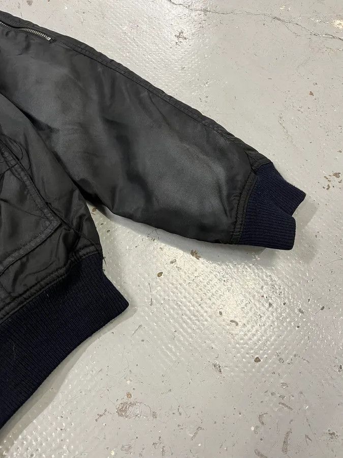 Armani 2000s Armani Aero Black Faded Bomber Jacket Size US M / EU 48-50 / 2 - 6 Thumbnail