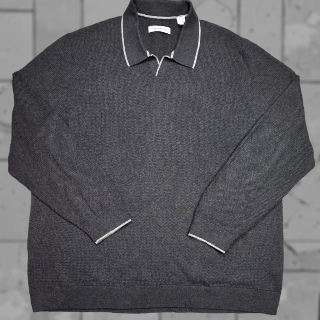 Tommy Bahama Tommy Bahama Sweater Polo Long Point Long Sleeve Silk Cotton Nylon Blend 2XL Men Size US XXL / EU 58 / 5 - 1 Thumbnail