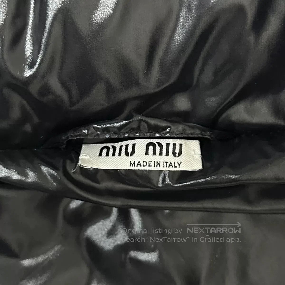 Miu Miu miumiu black logo puffer jacket. Size M / US 6-8 / IT 42-44 - 5 Thumbnail