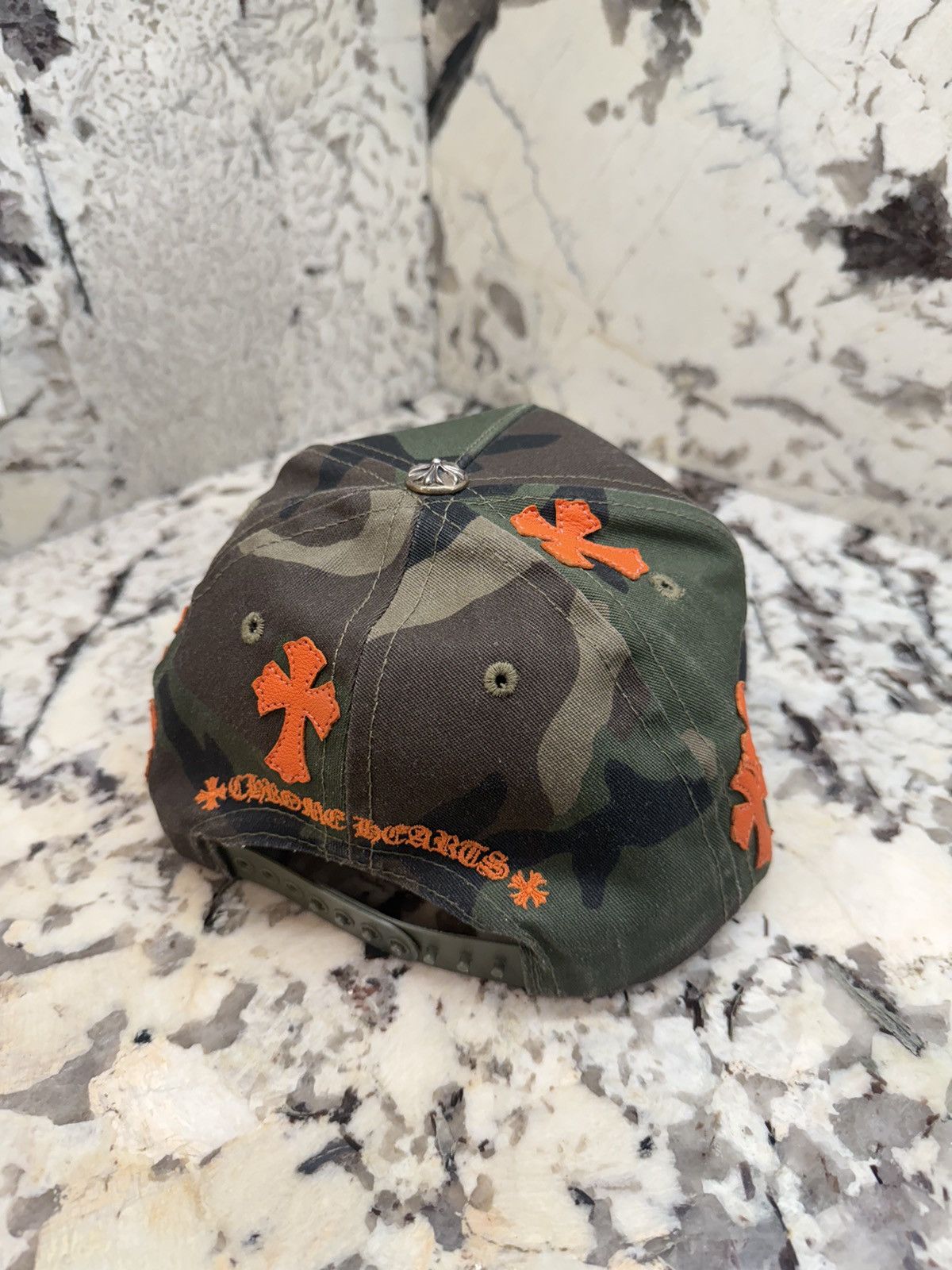 Chrome Hearts Chrome Hearts Cross Patch Hat Camo Orange Baseball Cap Size ONE SIZE - 4 Thumbnail