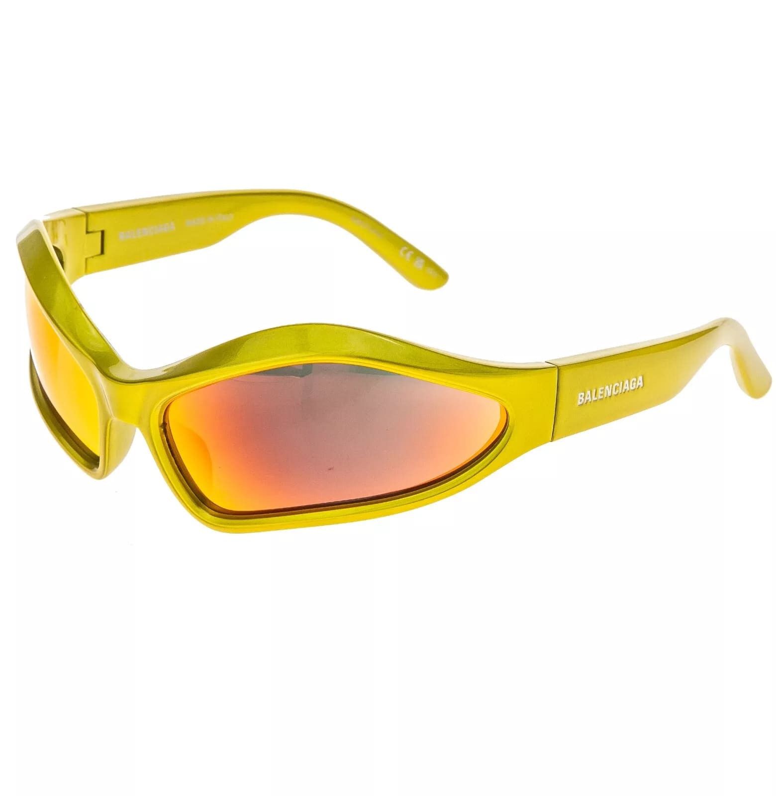 Balenciaga BALENCIAGA FENNEC 0314 Yellow Red Mirror 004 Fashion BB0314 Size ONE SIZE - 8 Thumbnail