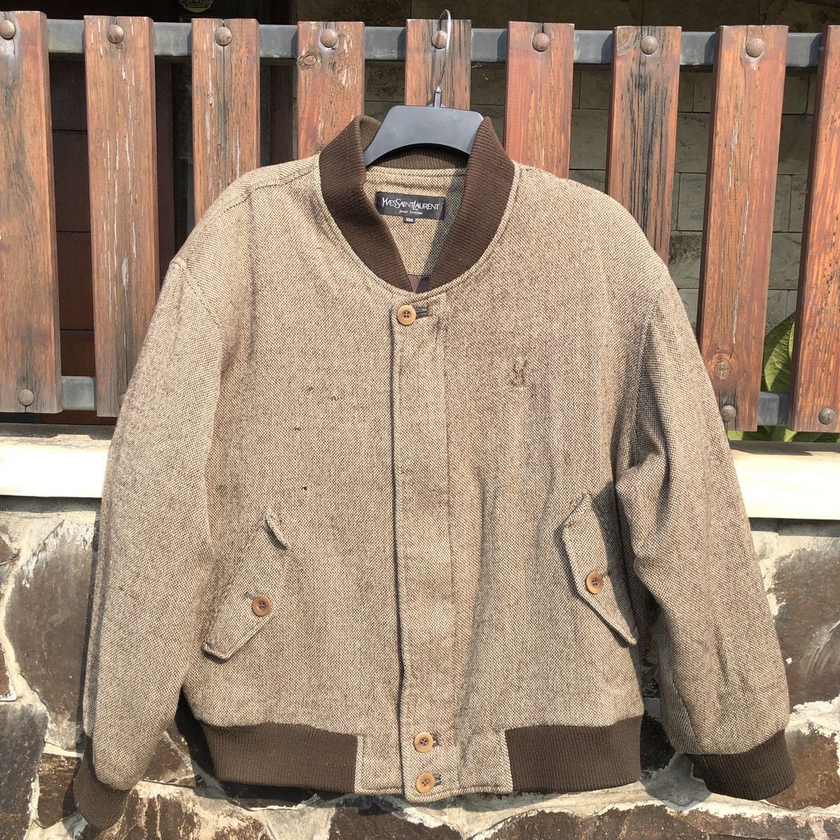 VINTAGE YVES SAINT LAURENT POUR HOMME WOOL JACKET