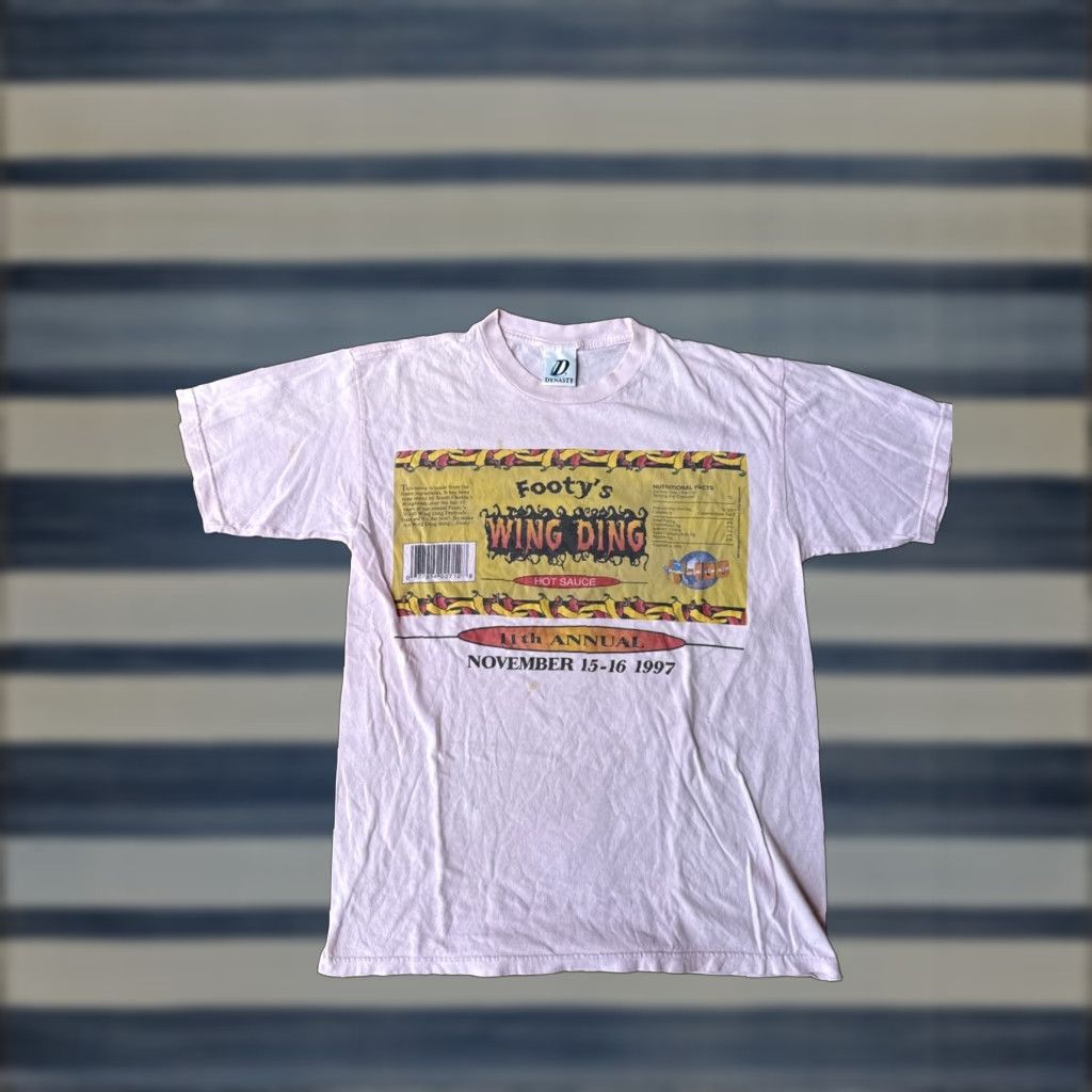 Vintage VINTAGE Footy’s Wing Ding Sauce Y-100 FM Miami Promo T-Shirt Large Size US L / EU 52-54 / 3 - 1 Thumbnail