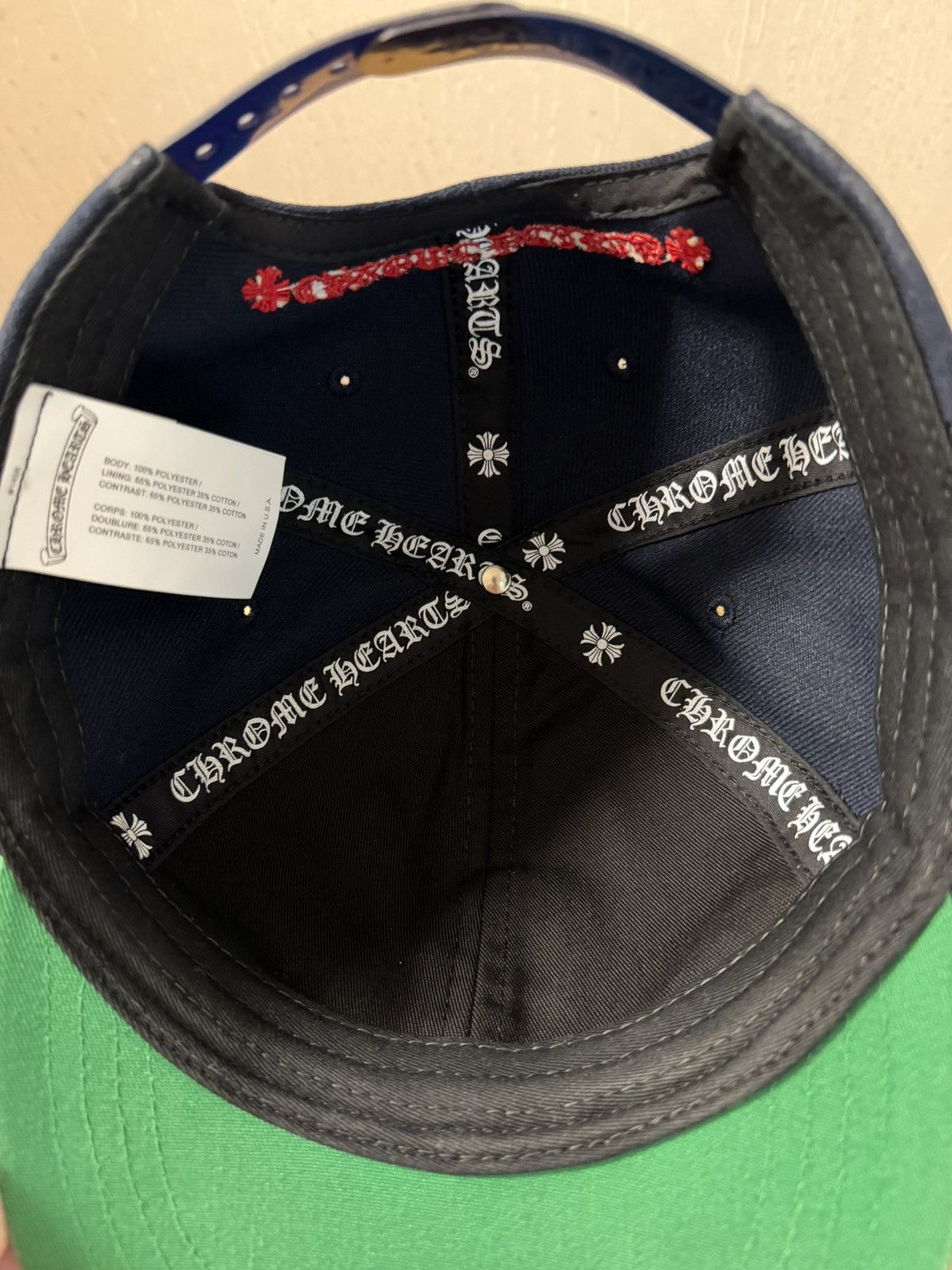 Chrome Hearts Chrome Hearts Baseball Cap Navy Size ONE SIZE - 7 Thumbnail
