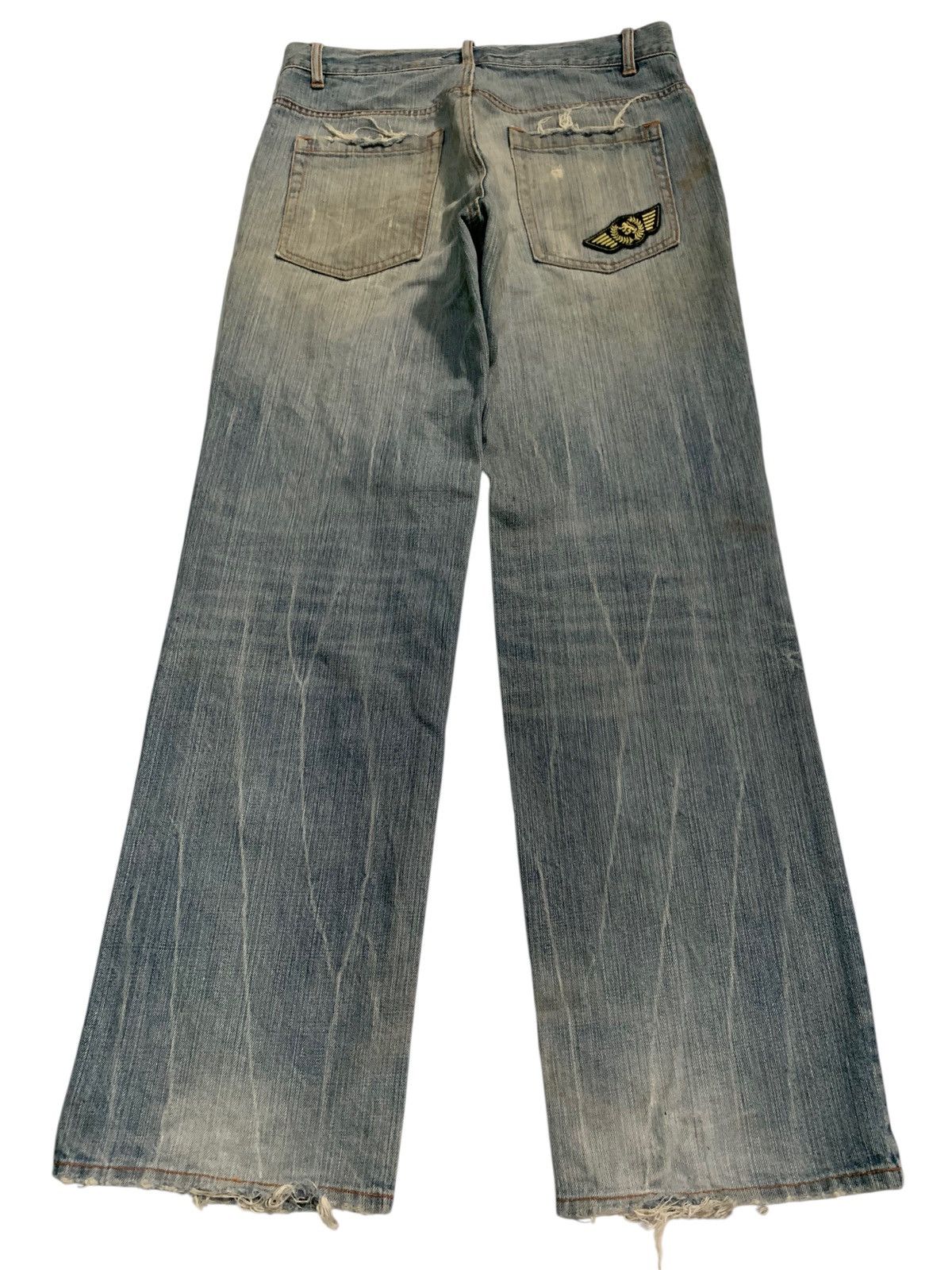 Other UNKNOWN BRAND PATCHES FADED PUNK STYLE DISTRESSED DENIM Size US 32 / EU 48 - 4 Thumbnail
