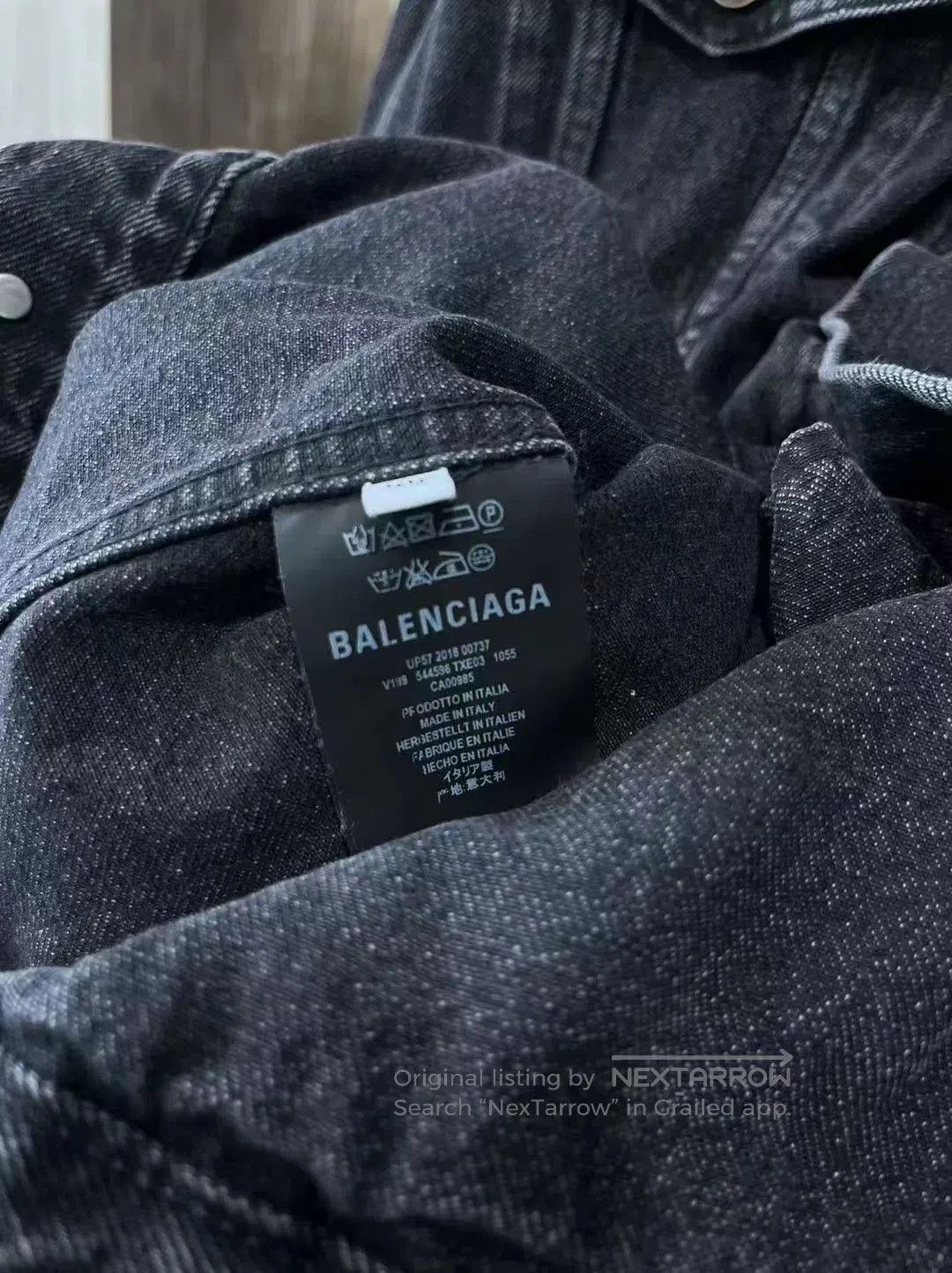 Balenciaga Balenciaga Embroidered Flag Denim Jacket. Size US M / EU 48-50 / 2 - 6 Thumbnail