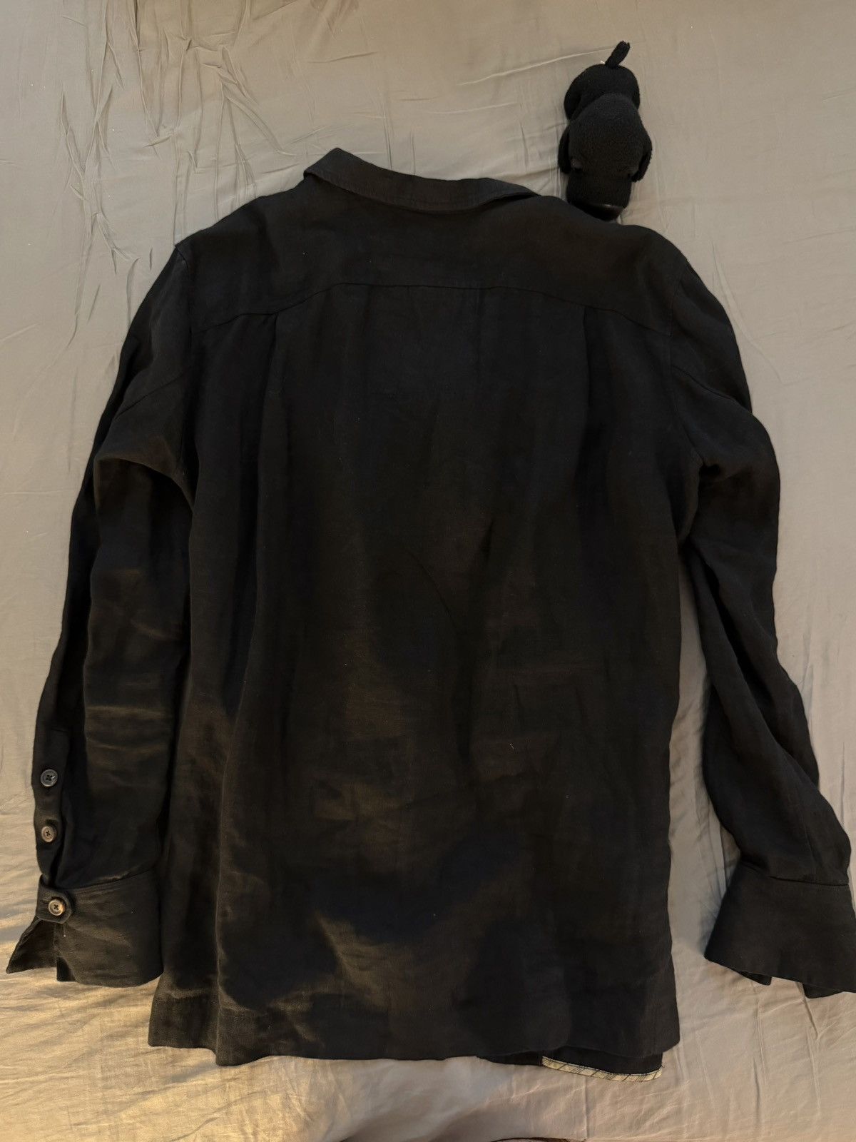 Ziggy Chen Ziggy Chen A/W 2024 Washed Black Button-Up Shirt – Size 46 Size US S / EU 44-46 / 1 - 7 Thumbnail