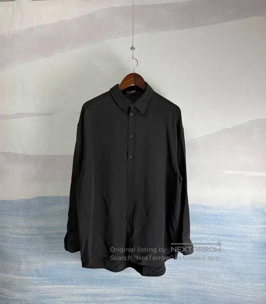 Balenciaga Black Crystal Letter Shirt SS23.