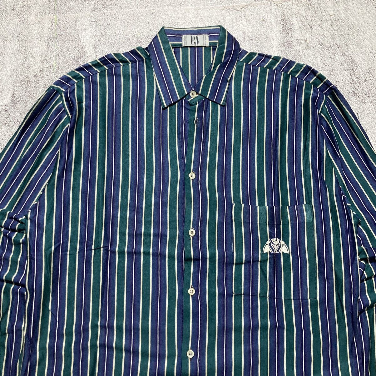 Japanese Brand 🇮🇹 1990s Vintage Pavesi Polvato Silk Striped Shirt Luxury Size US L / EU 52-54 / 3 - 2 Thumbnail