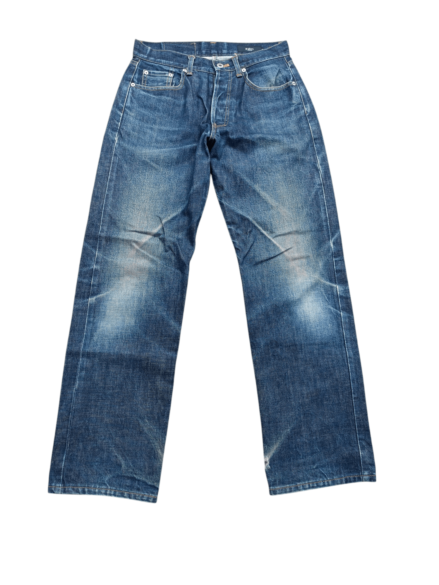 Vintage × Yohji Yamamoto Vintage INED Homme Distressed Selvedge Jeans Size US 29 - 1 Thumbnail