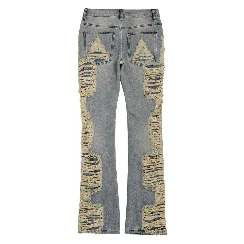 Japanese Brand Ripped grunge flared damaged distressed washed jeans Size US 32 / EU 48 - 5 Thumbnail