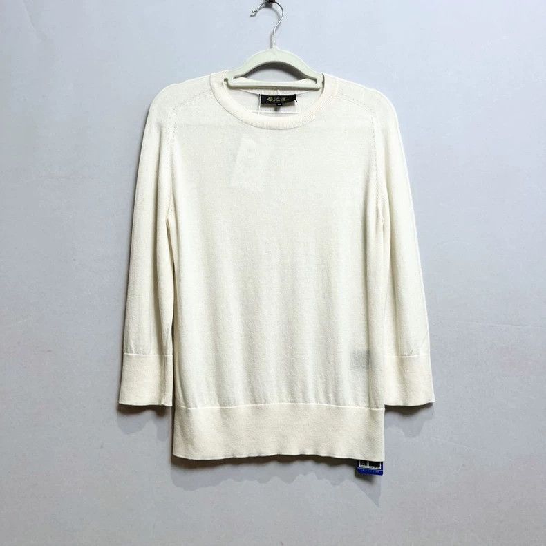 Loro Piana LORO PIANA Solid color round neck turtleneck seven-sleeve Size XS / US 0-2 / IT 36-38 - 1 Thumbnail