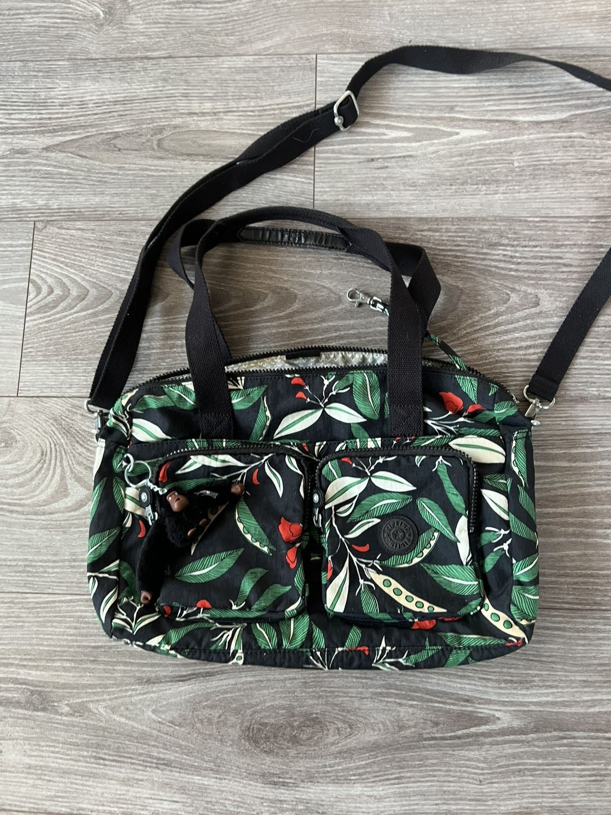 Designer ‼️Kipling with Monkey “Davina” Forest Motives Shoulders Bag‼️ Size ONE SIZE - 9 Thumbnail