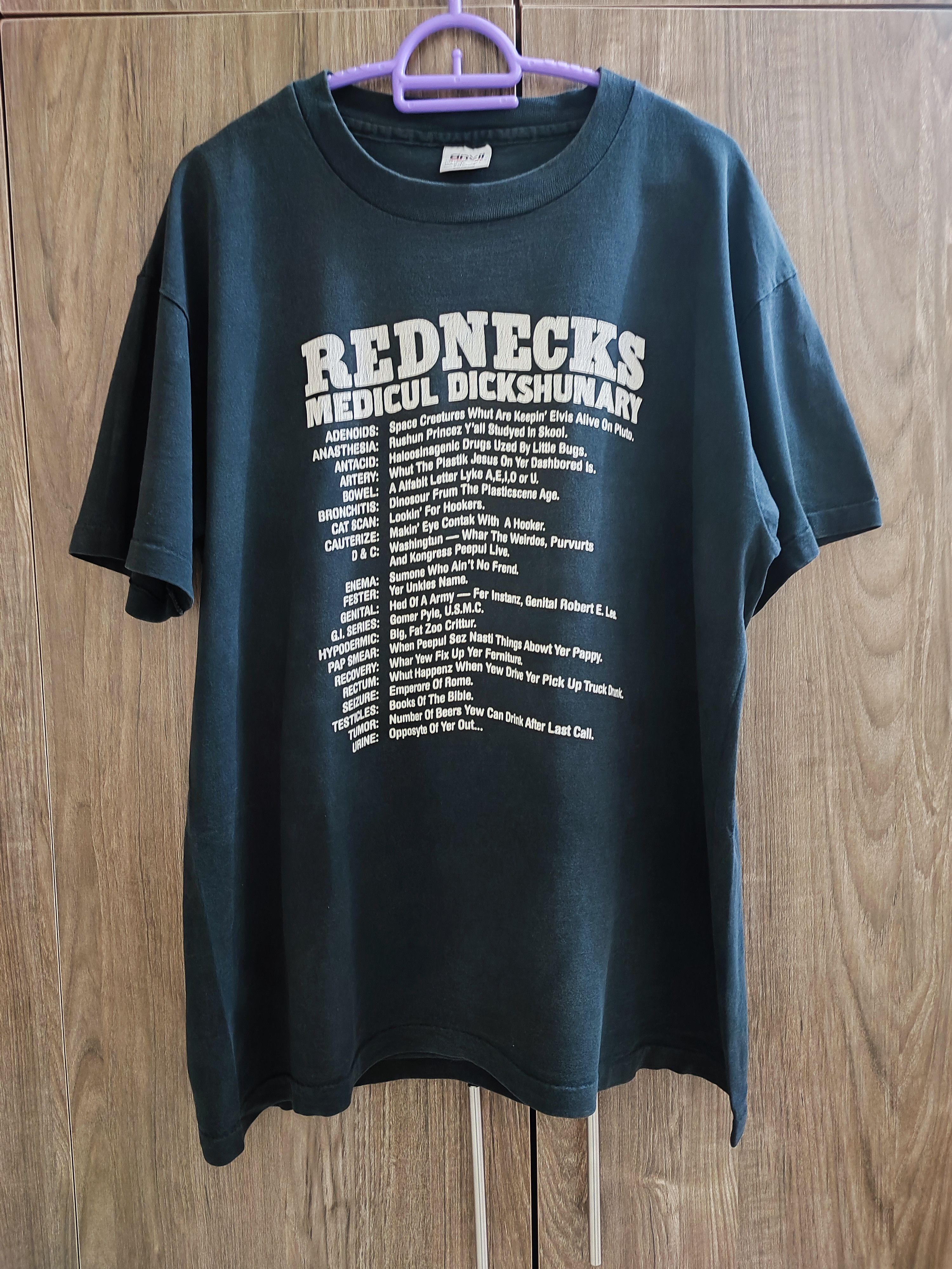 Vintage Vintage 90's Adult Humor Rednecks Medicul Dickshunaty Size US XL / EU 56 / 4 - 1 Thumbnail