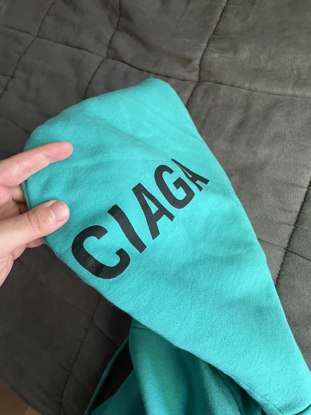 Balenciaga Balenciaga Teal Logo Oversized Hoodie Size US M / EU 48-50 / 2 - 4 Thumbnail