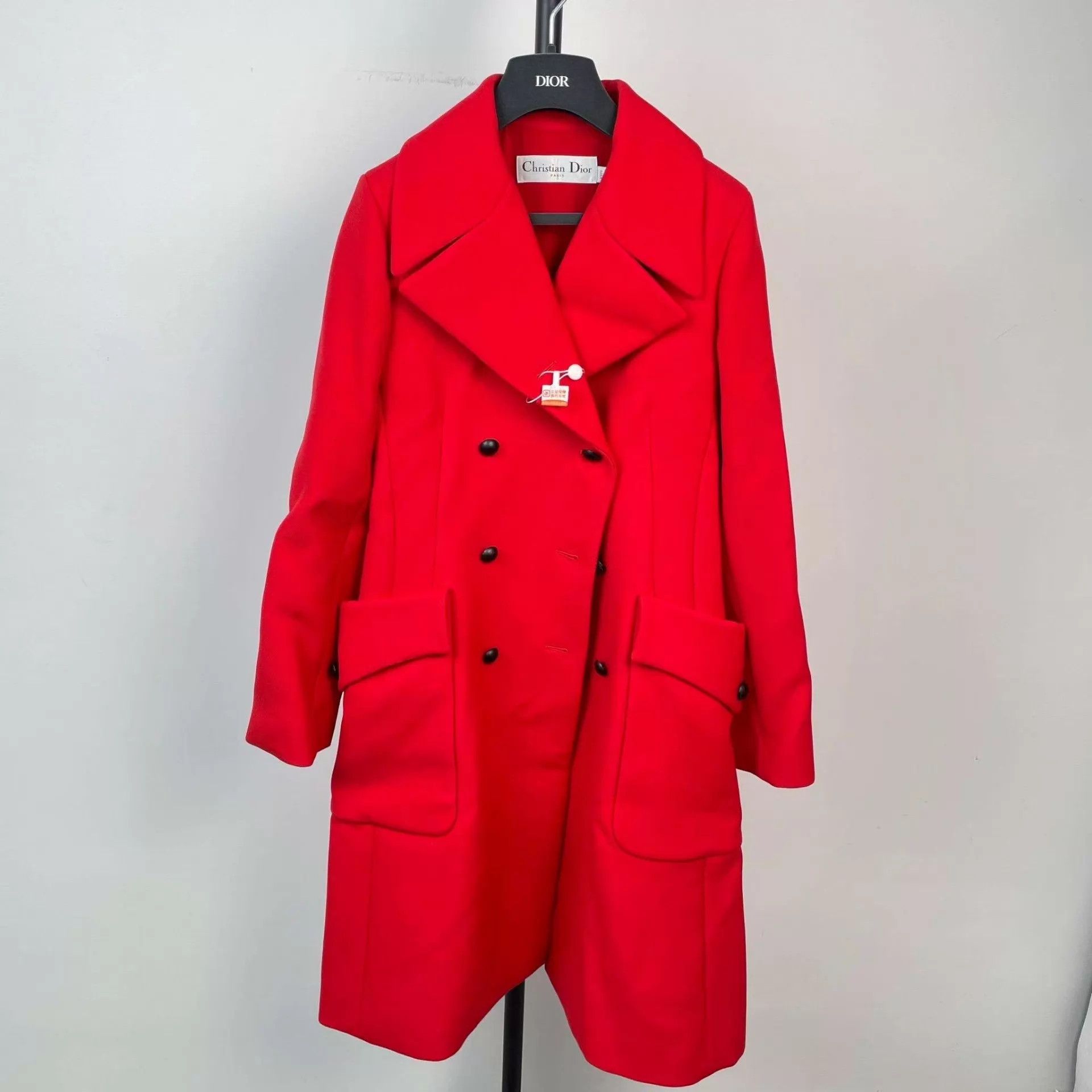 Dior Dior 95 New Wool Coat 36 Red Size XS / US 0-2 / IT 36-38 - 1 Thumbnail