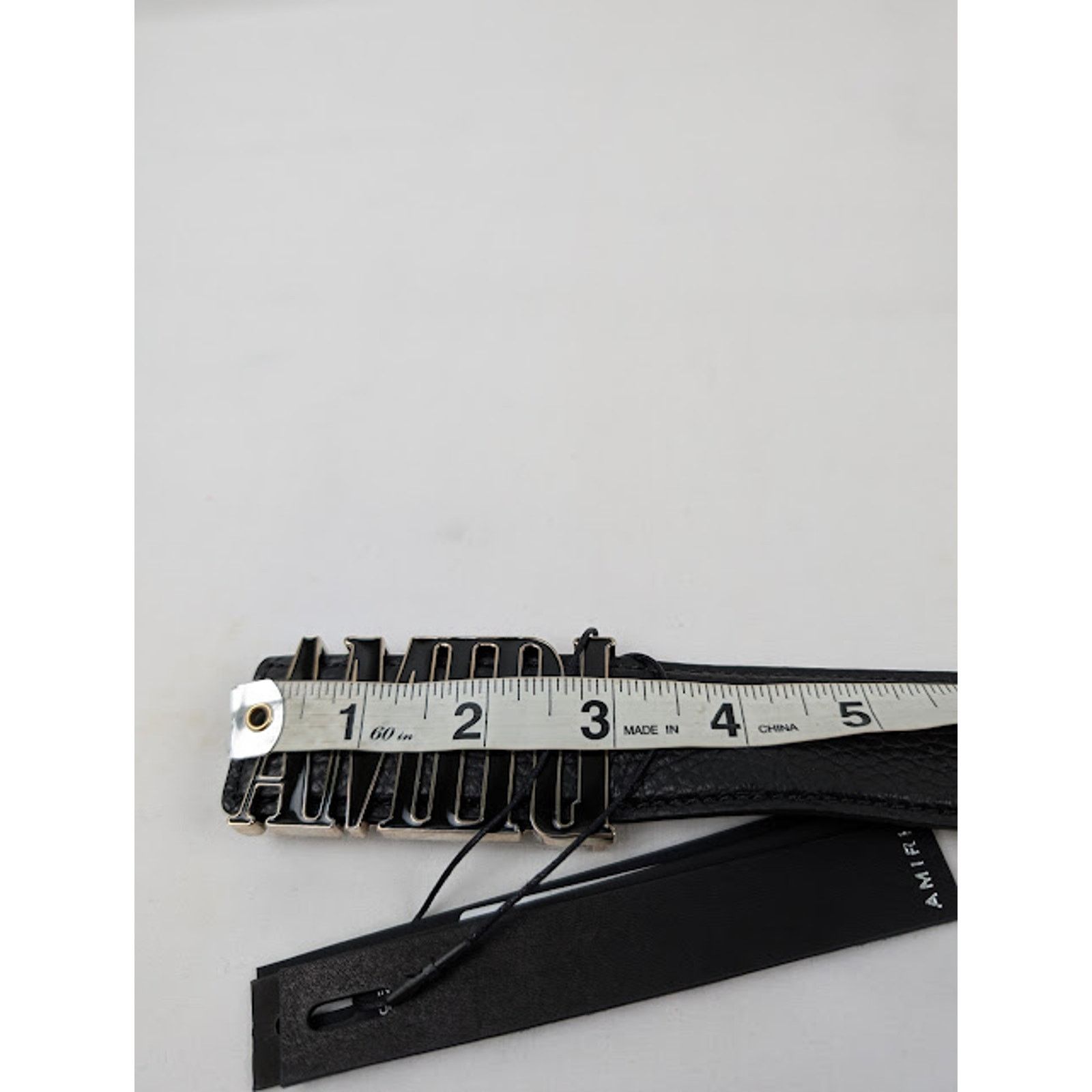 Amiri o1rshd1 Q:2 / Size: 95 / 4CM Enamel Amiri Core Belt in Black Size 38 - 8 Thumbnail