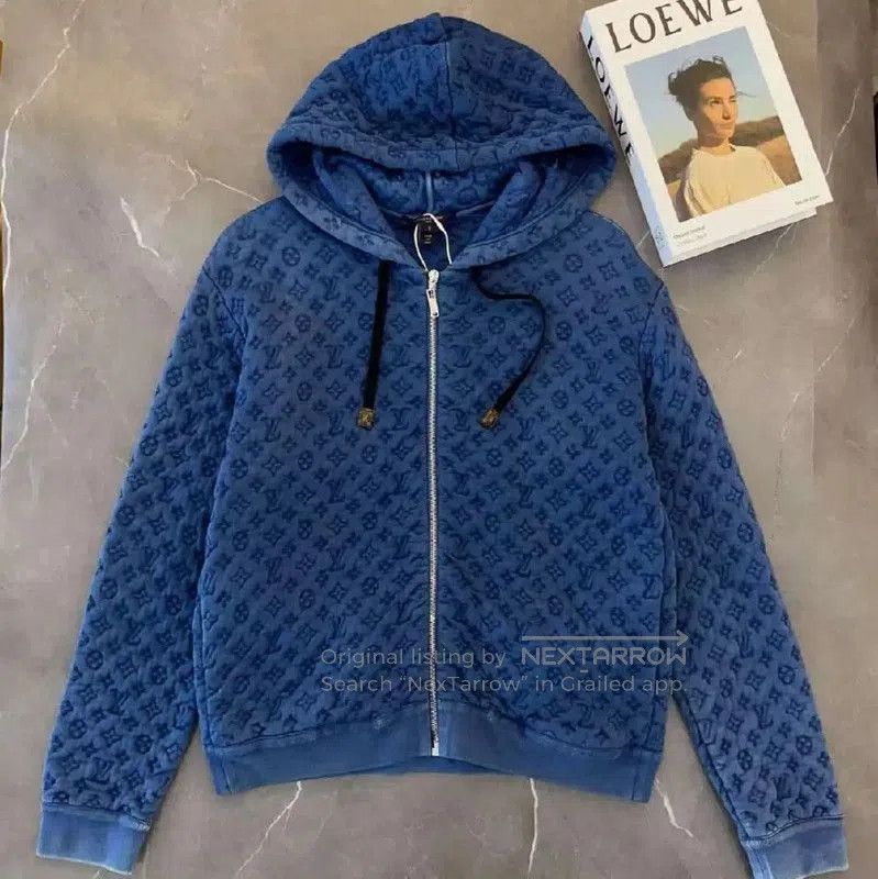 Louis Vuitton Louis Vuitton Blue Cotton Blend Men's Hoodie . Size US M / EU 48-50 / 2 - 1 Thumbnail