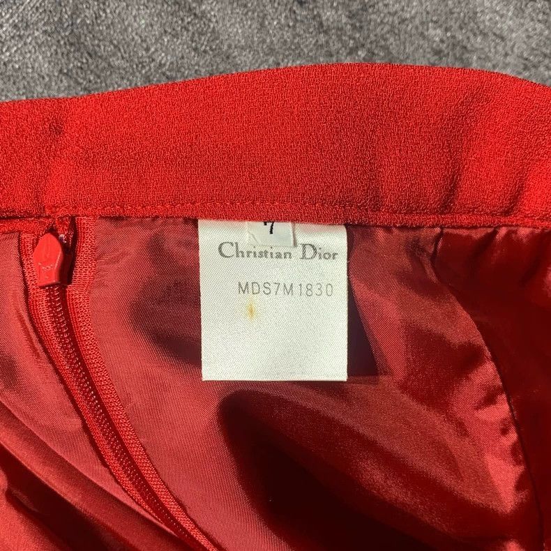 Dior Red Half Skirt Size 7-2505