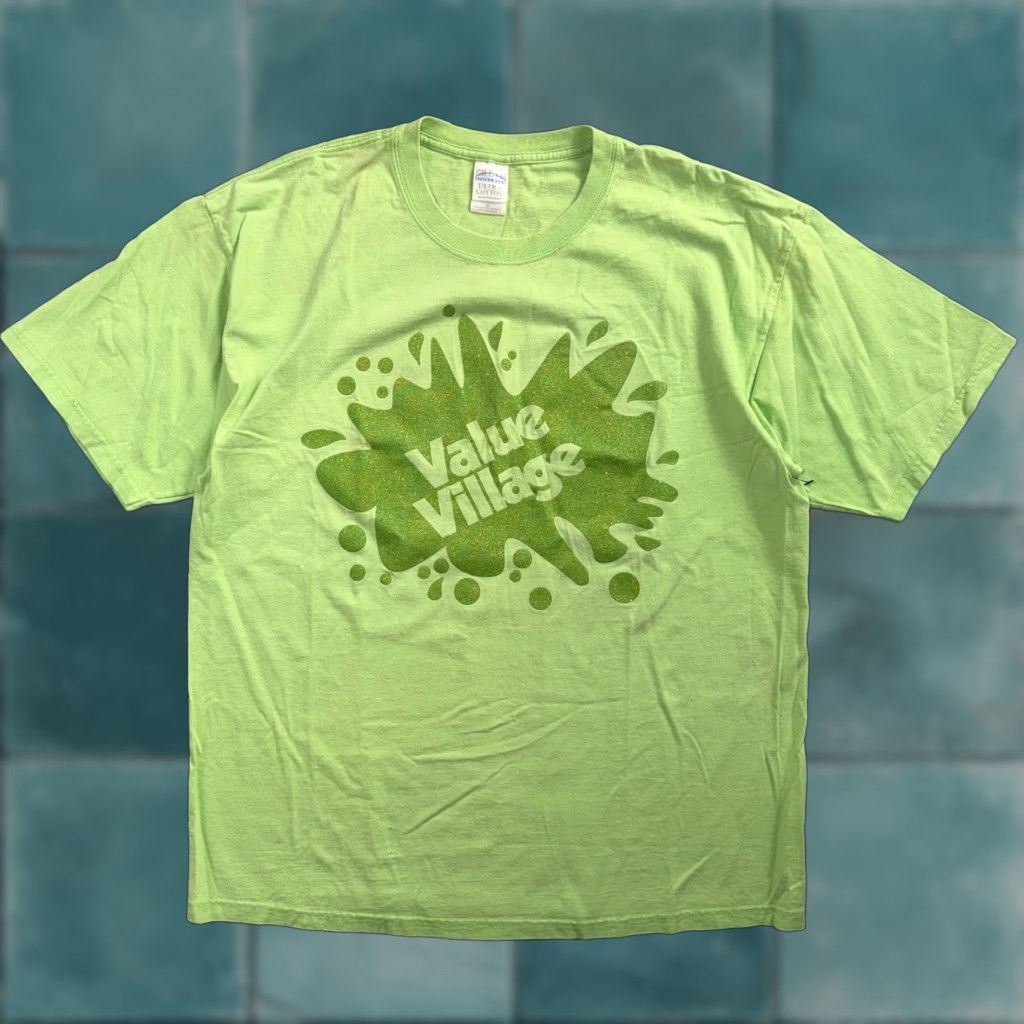 Gildan Gildan T-Shirt Men XL Green Logo Graphic 90s Vintage Style Cotton Knit Short Sleeve Crew Neck VP TSHIRT Size US XL / EU 56 / 4 - 1 Thumbnail