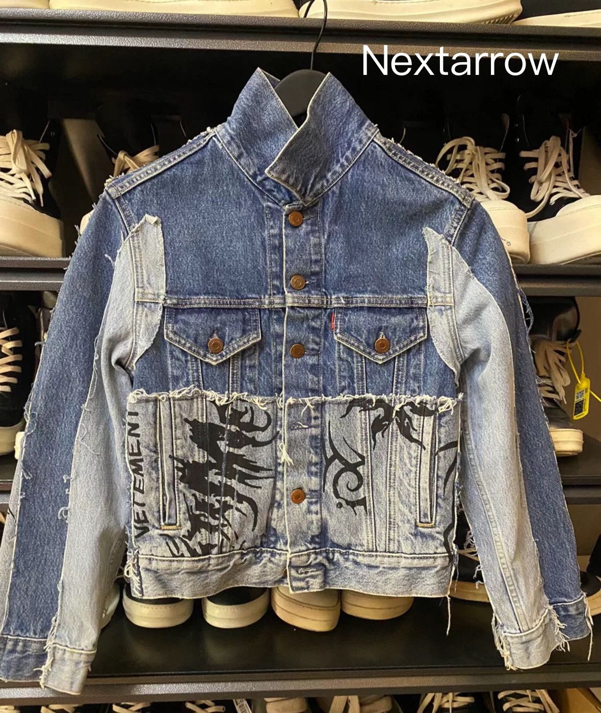 Vetements Vetements 18aw Totem Deconstruction Patchwork Denim Jacket Size US XS / EU 42 / 0 - 1 Thumbnail