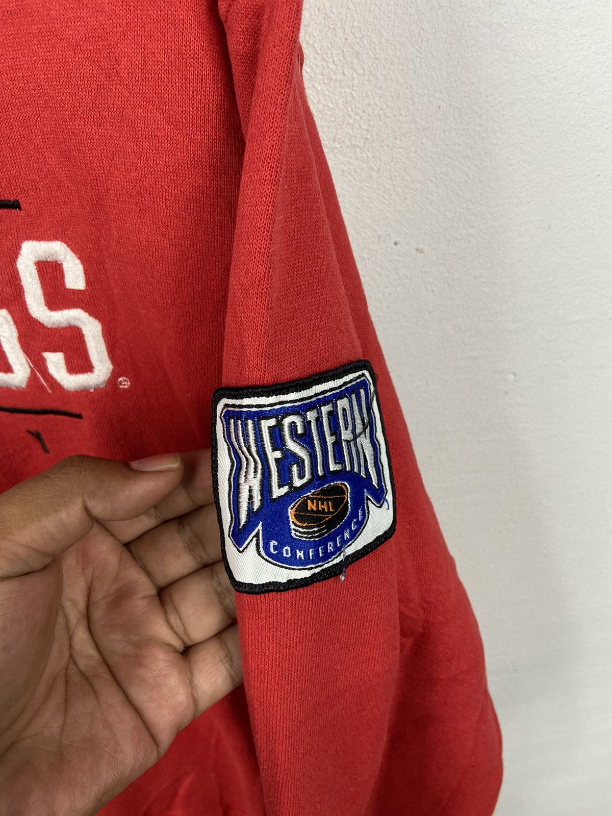 NHL × Vintage 1990s Detroit Red Wings Hockey Sweatshirt Size US L / EU 52-54 / 3 - 4 Thumbnail
