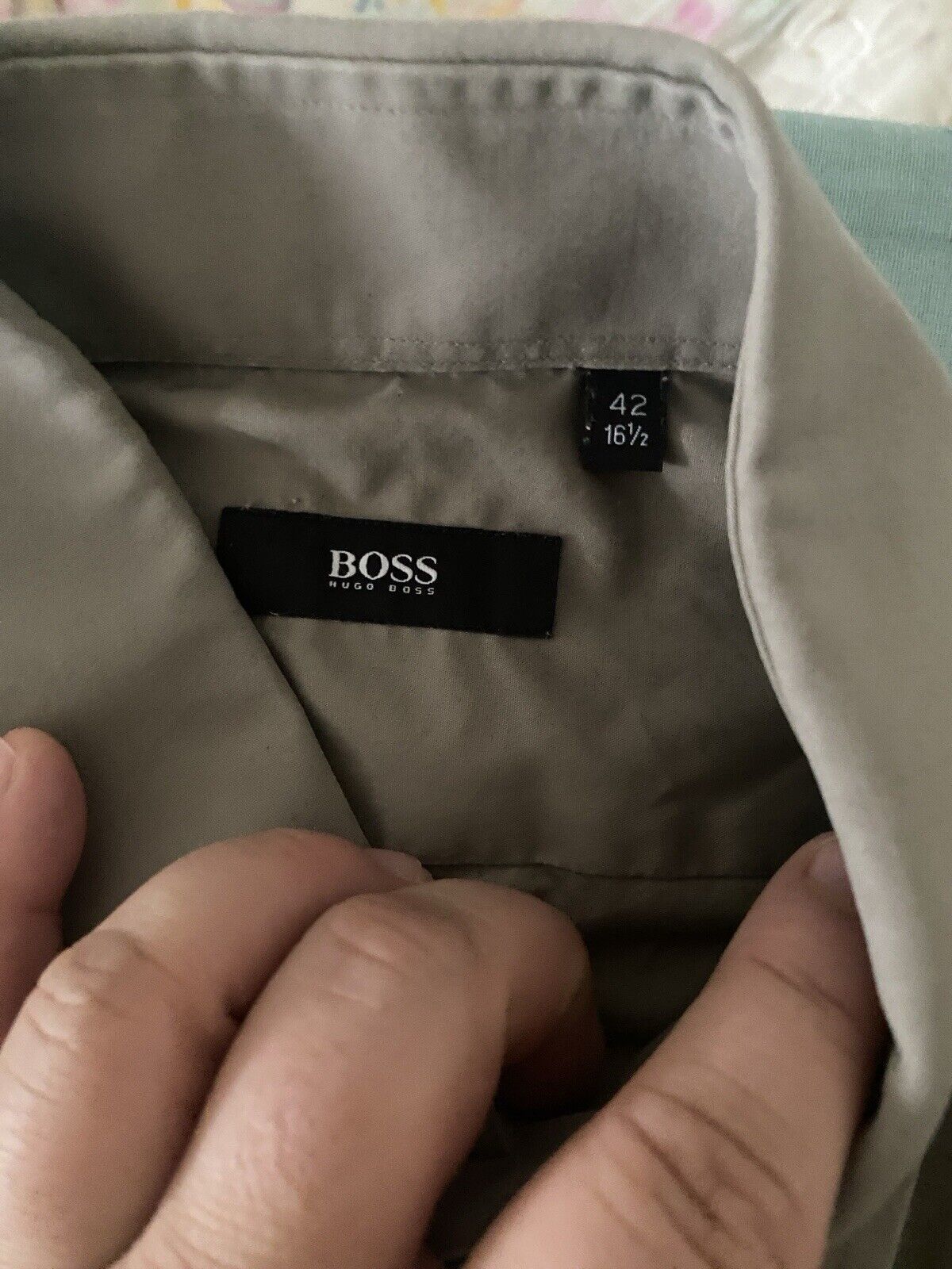 Hugo Boss Hugo Boss Shirt Mens Beige Size 42 A25 Size US L / EU 52-54 / 3 - 4 Thumbnail
