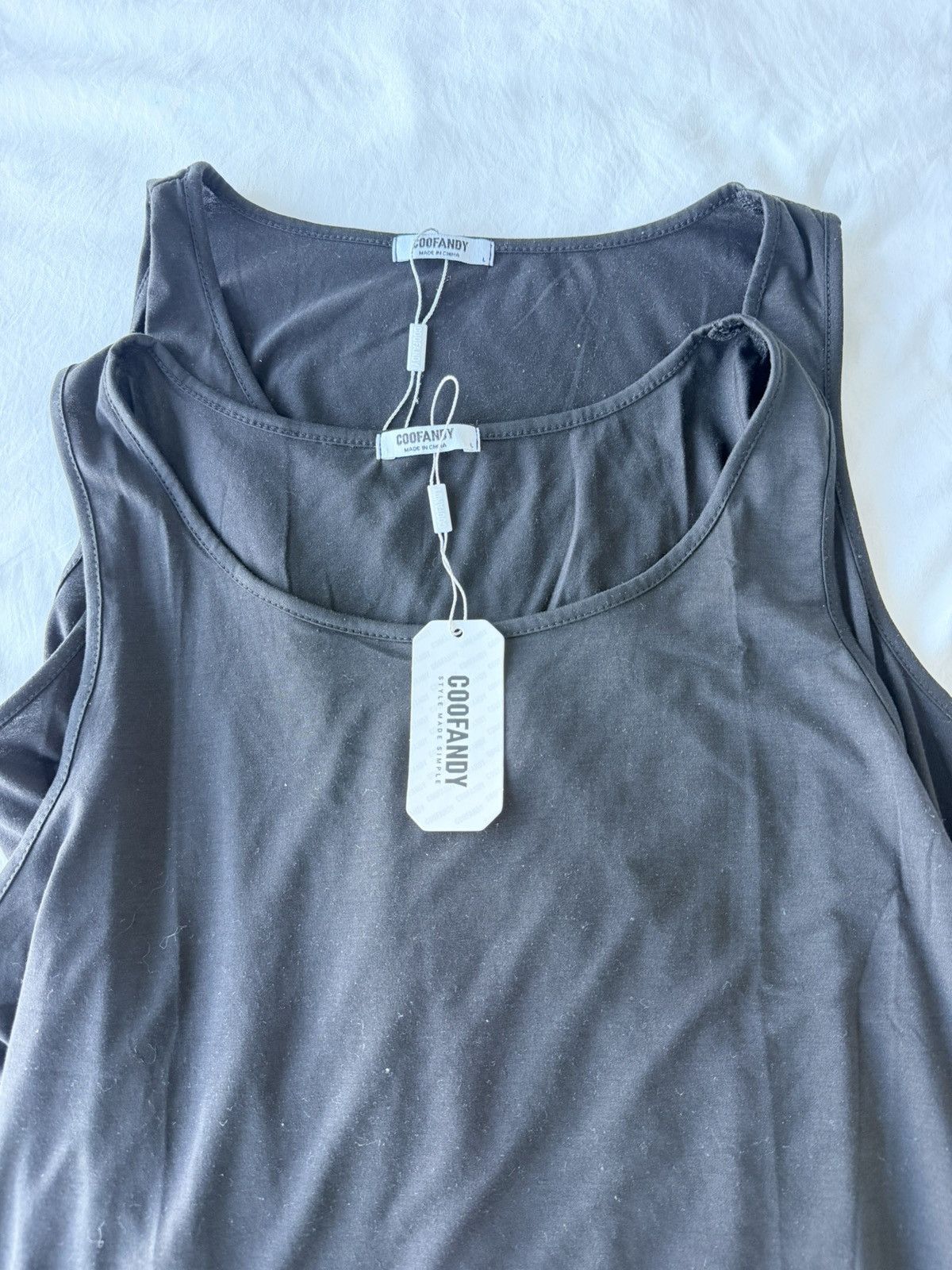 Japanese Brand Two black tank tops Size US L / EU 52-54 / 3 - 2 Thumbnail