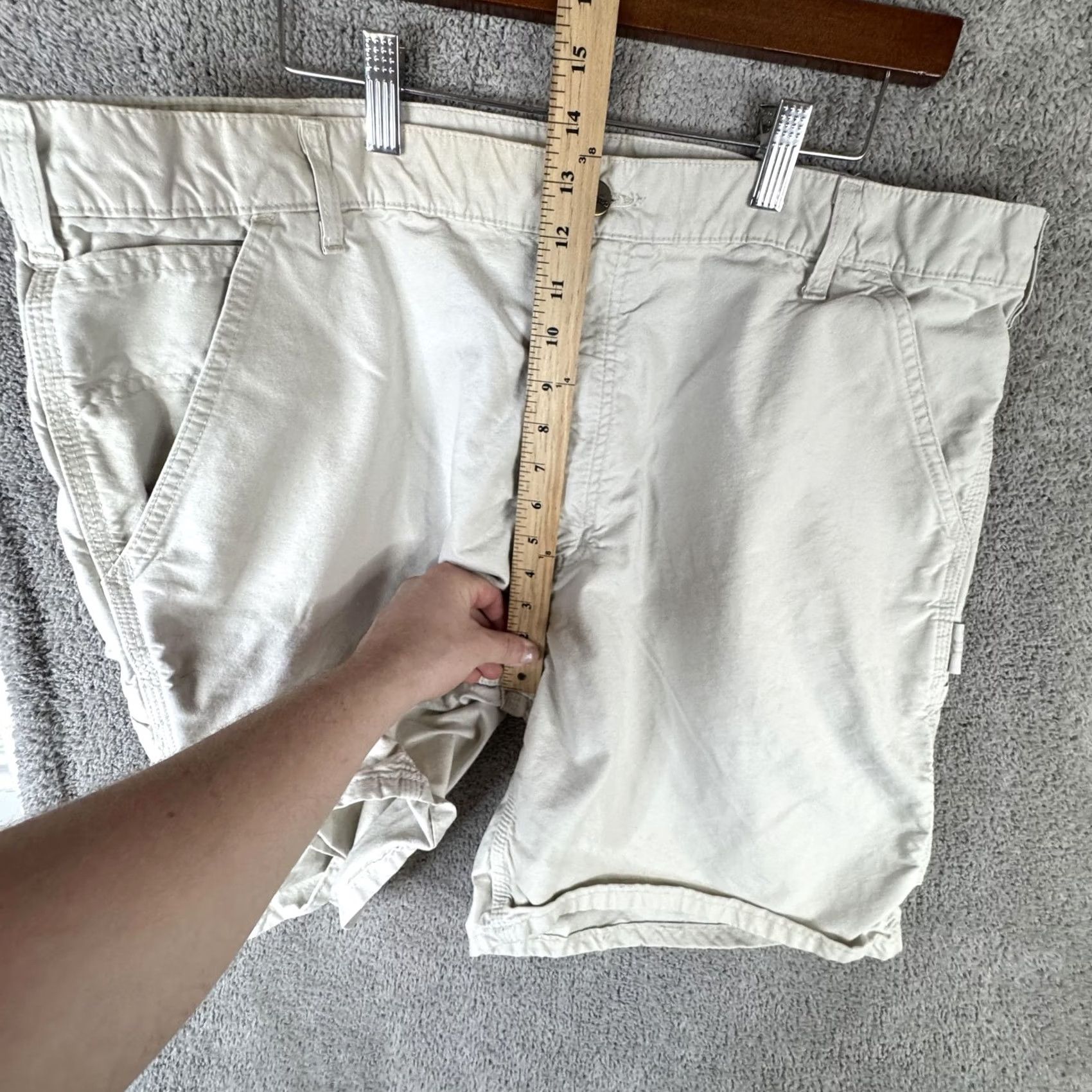 Carhartt Carhartt Cargo Shorts Mens 40 Beige Canvas Relaxed Fit Work Pockets Summer Casual Workwear Men's Size US 40 / EU 56 - 7 Thumbnail