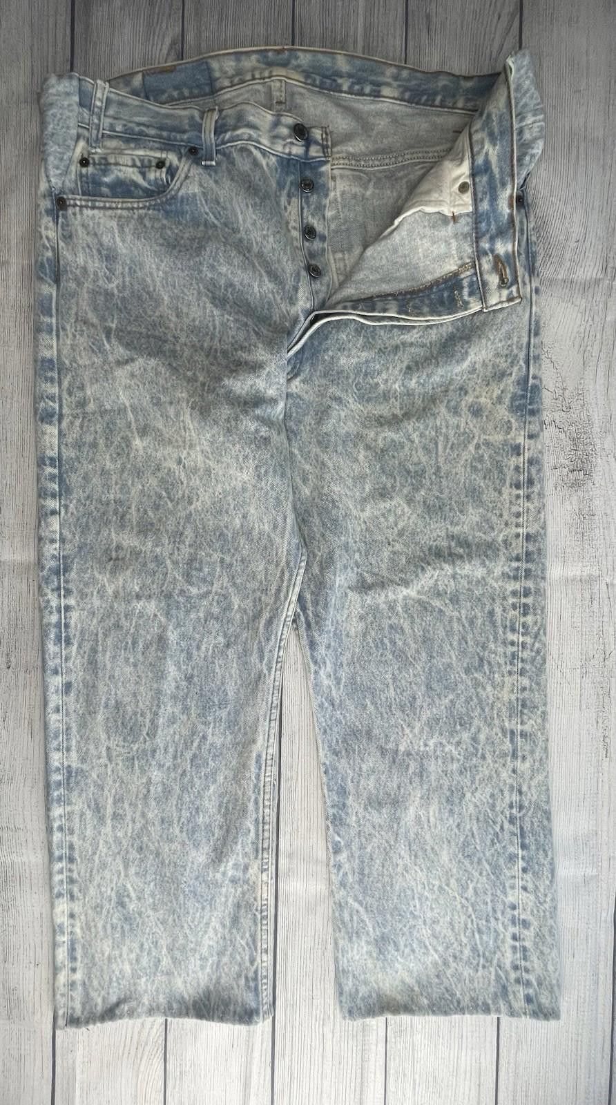 Levi's Vintage Levis 501 Acid Wash Jeans USA Made Men 38x30 Custom Size US 38 / EU 54 - 3 Thumbnail