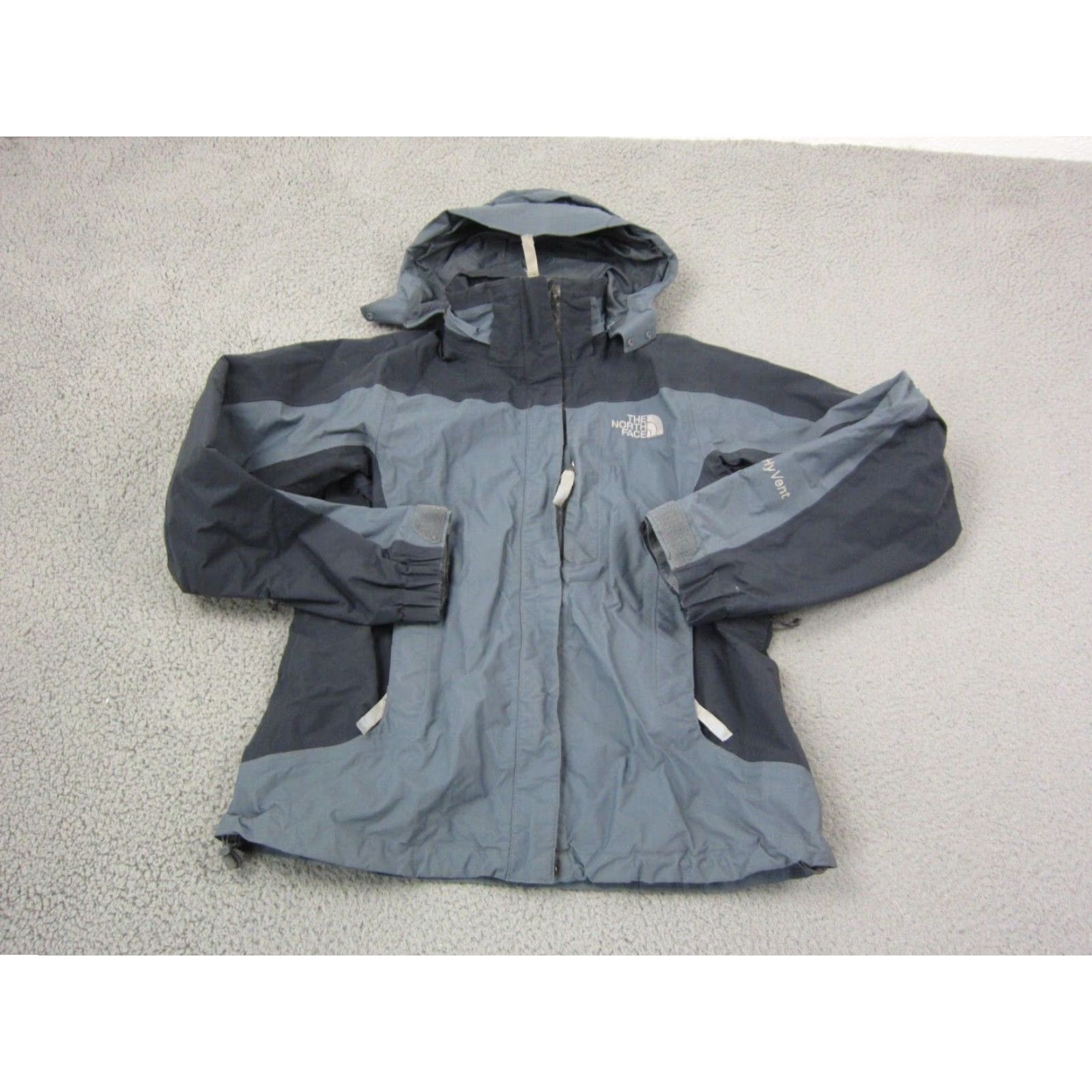 The North Face VINTAGE The North Face Jacket Womens Medium Gray Zip Up Windbreaker Hyvent 90s Retro All Seasons Full Zip Lightweight Regular Size M Womens Size M / US 6-8 / IT 42-44 - 2 Thumbnail