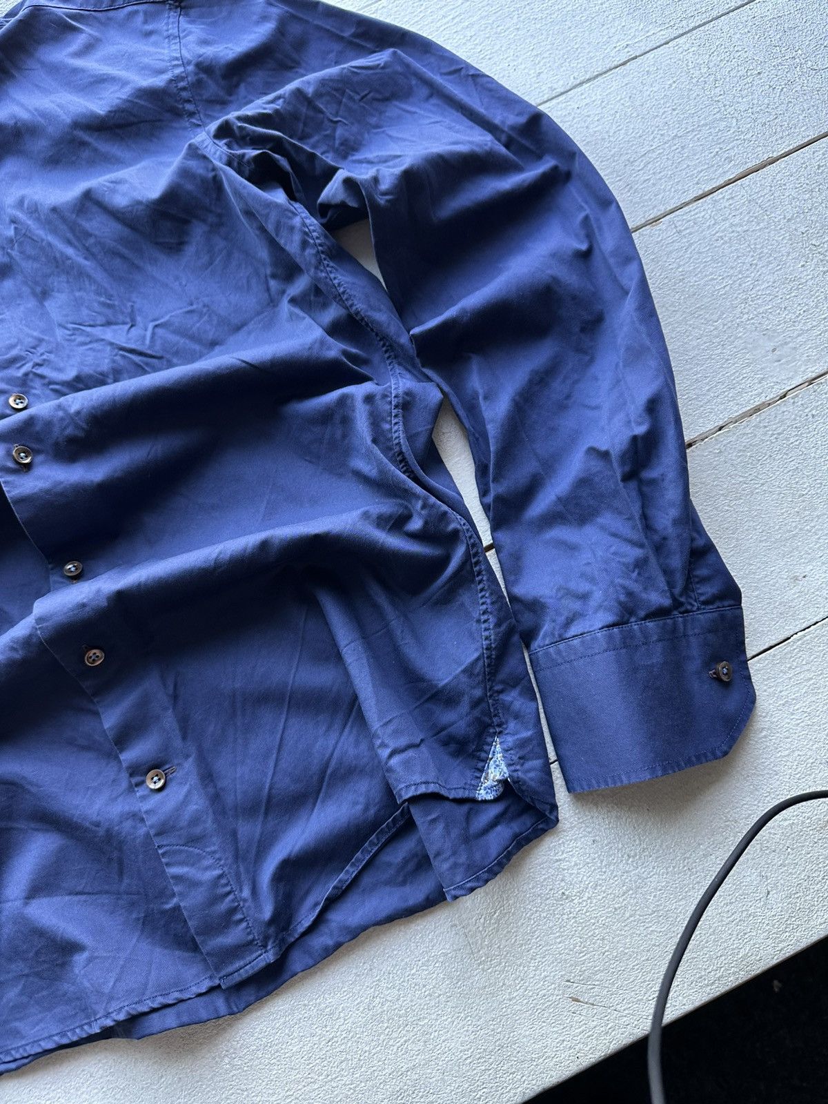 Strenstroms 🚨Stenstroms Men 15 1/2 39 M Casual Shirt blue luxury flowers Size US M / EU 48-50 / 2 - 4 Thumbnail