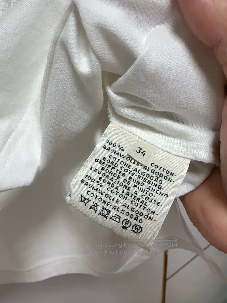 Hermes Hermes White V-neck embroidered short sleeve T-shirt Size XXS / US 00 / IT 34 - 5 Thumbnail