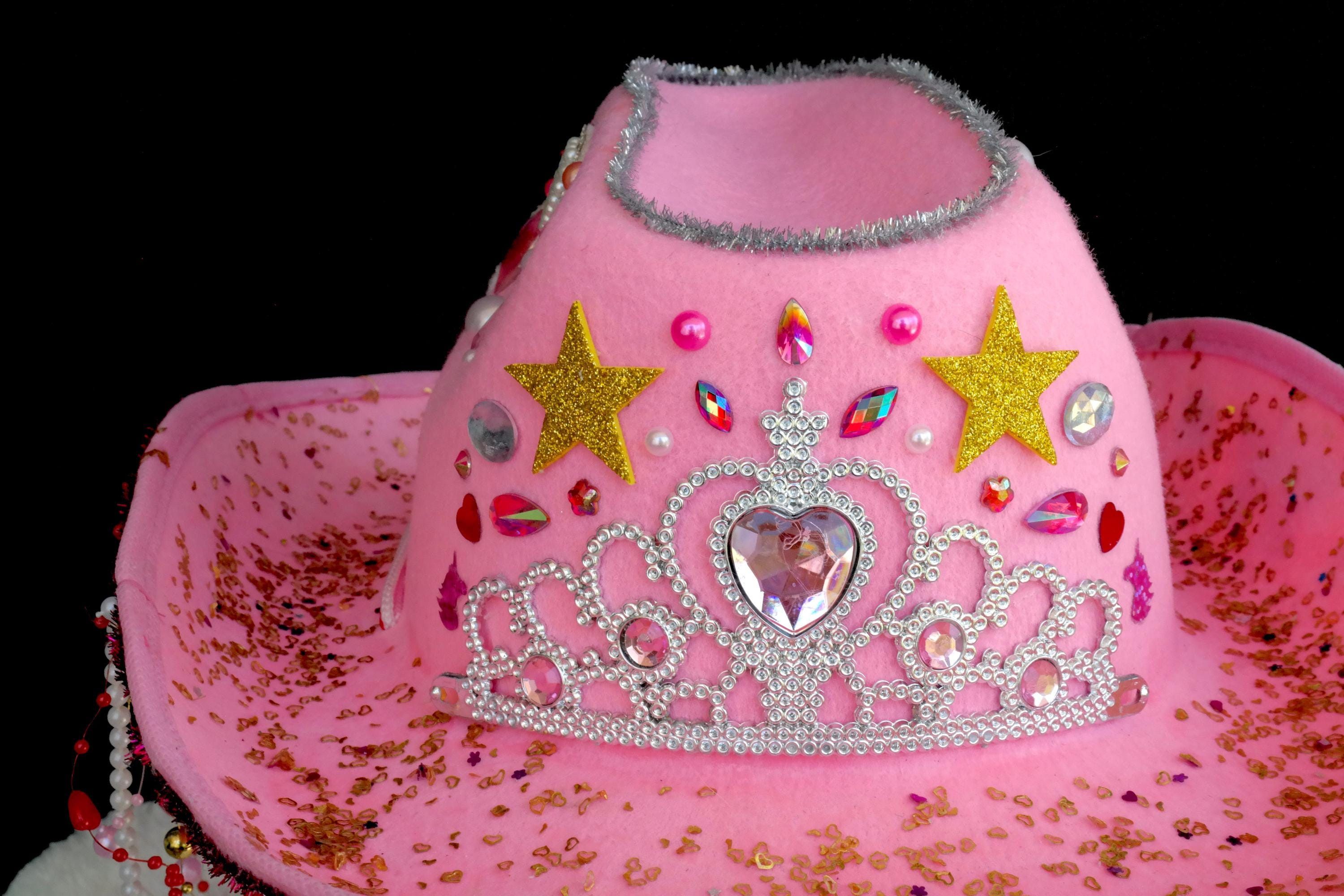 Handmade Princess in Pink Cowgirl Hat Size ONE SIZE - 6 Thumbnail