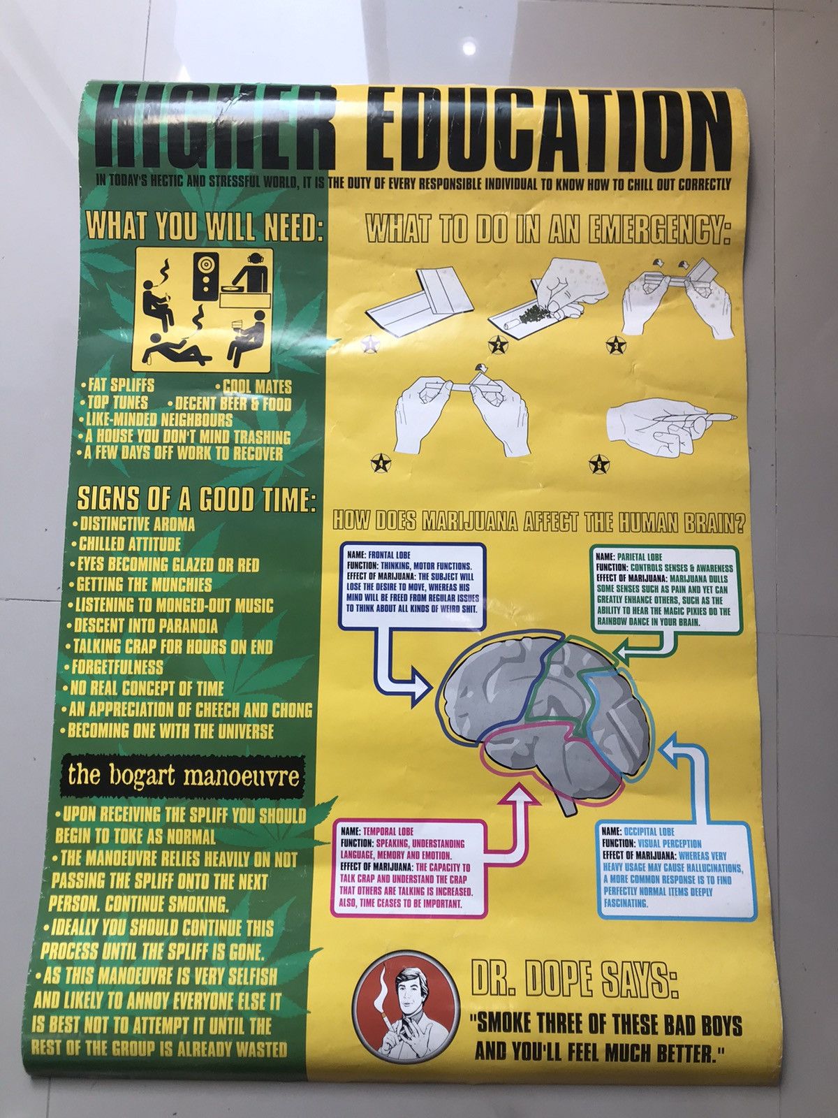 Hoodlamb × Hysteric Glamour Poster High Education Pot Weed Cannabis Marijuana made in Uk Size ONE SIZE - 17 Thumbnail