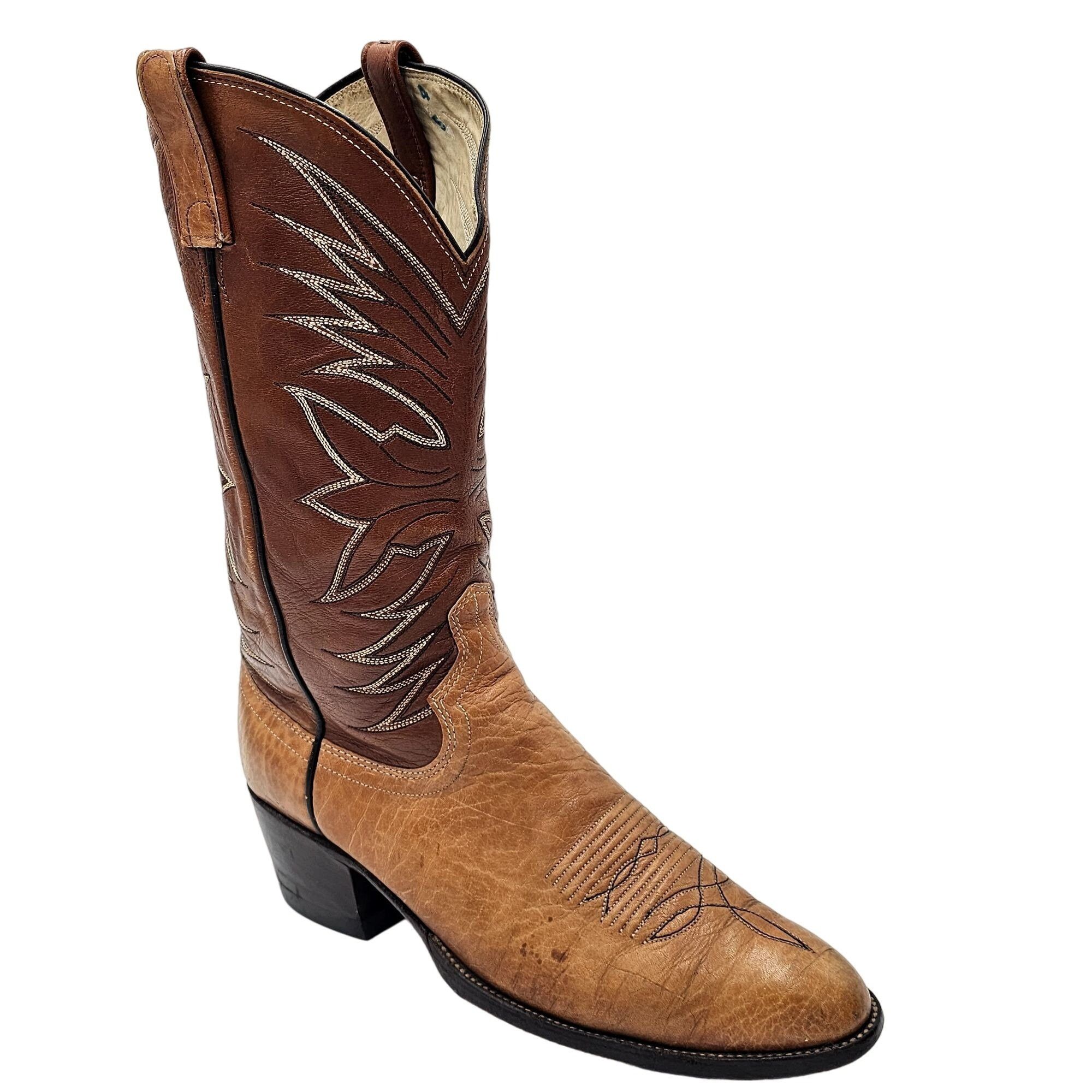 Dan Post Vintage Dan Post Exotic Print 6758 Mens 9.5D Brown Leather Size US 9.5 / EU 42-43 - 1 Thumbnail