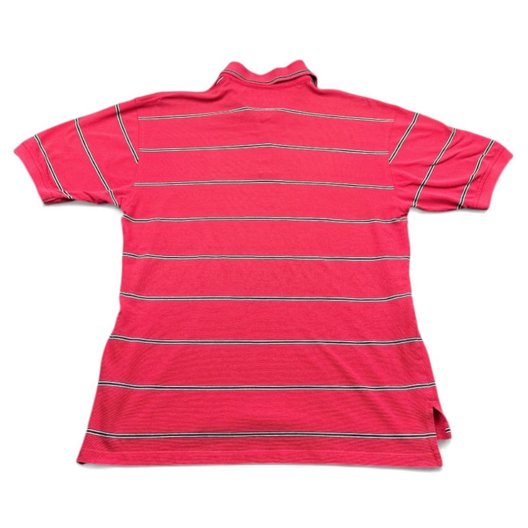 Tommy Hilfiger VINTAGE Tommy Hilfiger Polo Shirt Adult MEDIUM Pink Stripes 90s Crest Shirt Mens Size US M / EU 48-50 / 2 - 3 Thumbnail