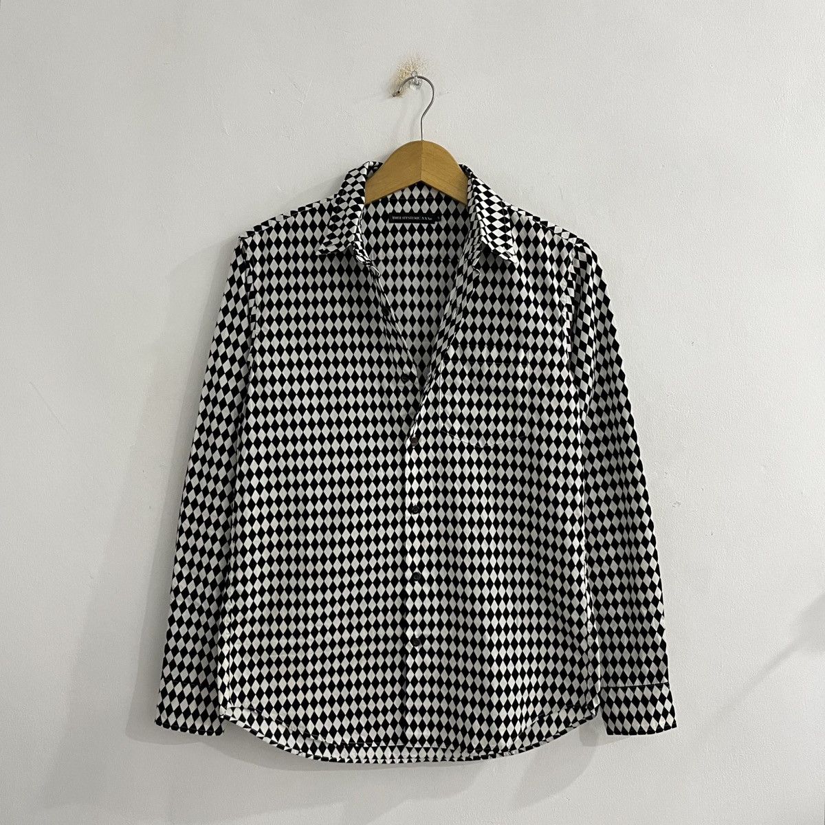 Hysteric Glamour Hysteric Glamour Diamond Checkerboard Button Up Shirt Size US S / EU 44-46 / 1 - 2 Thumbnail