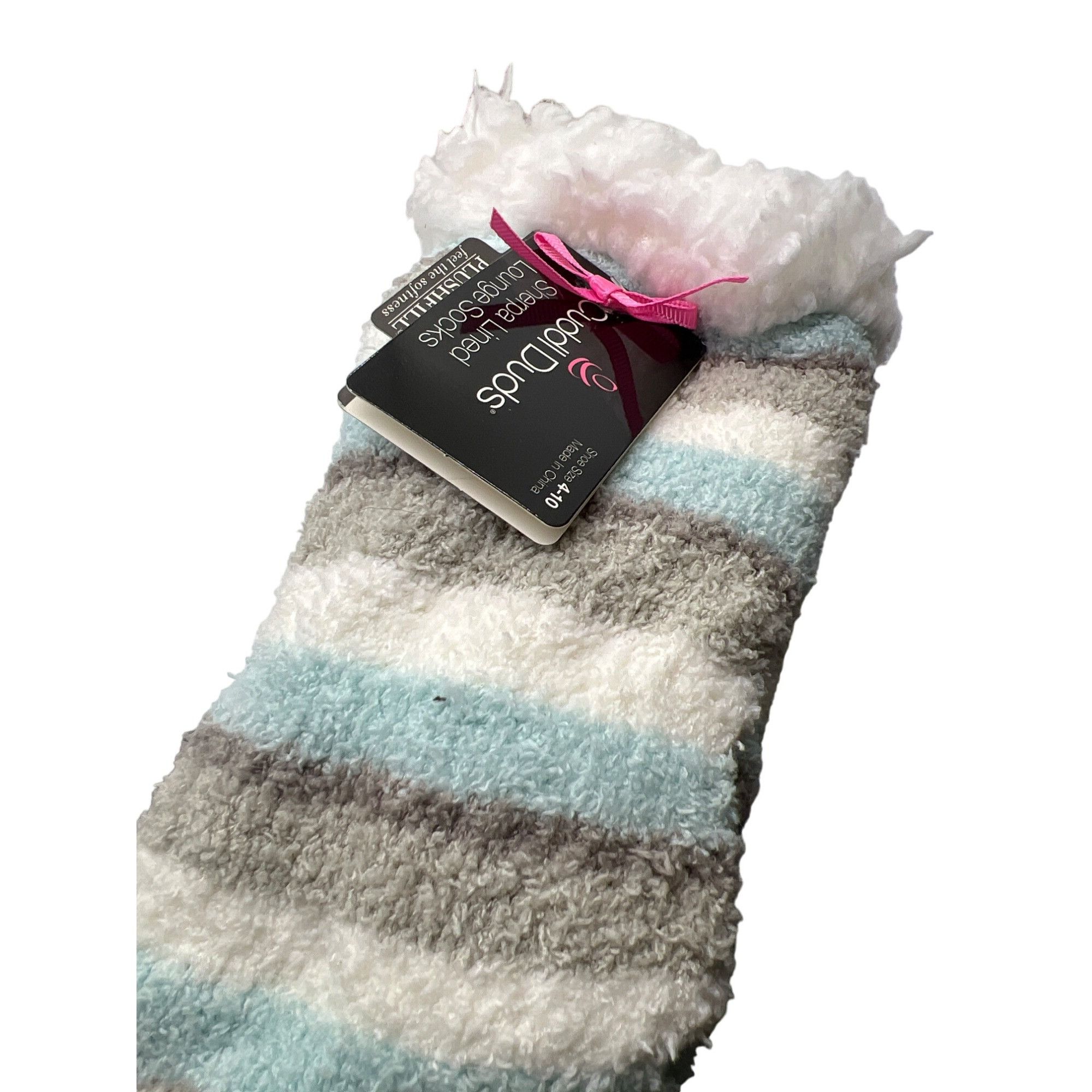 Other Cuddl Duds Sherpha Lined Lounge Socks Non Slip Blue Gray Sho Size ONE SIZE - 3 Thumbnail