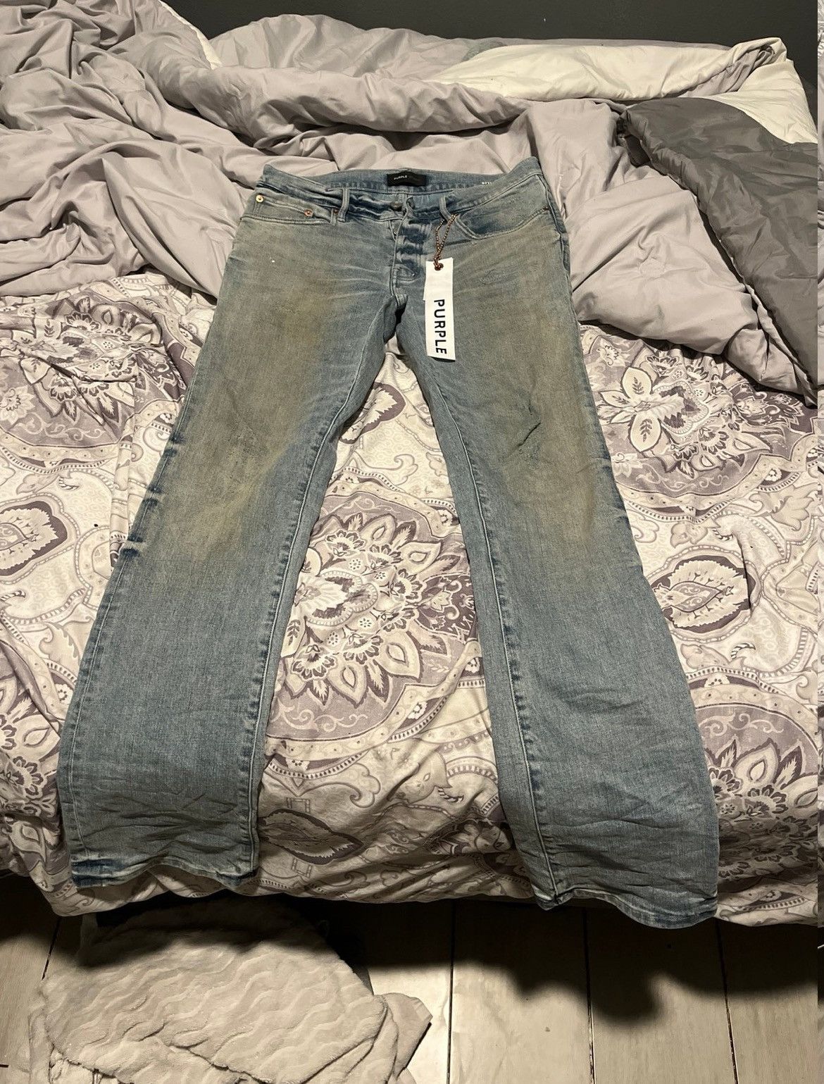image of Purple Jeans Size 32 Style No. Poo4 in Blue, Men's