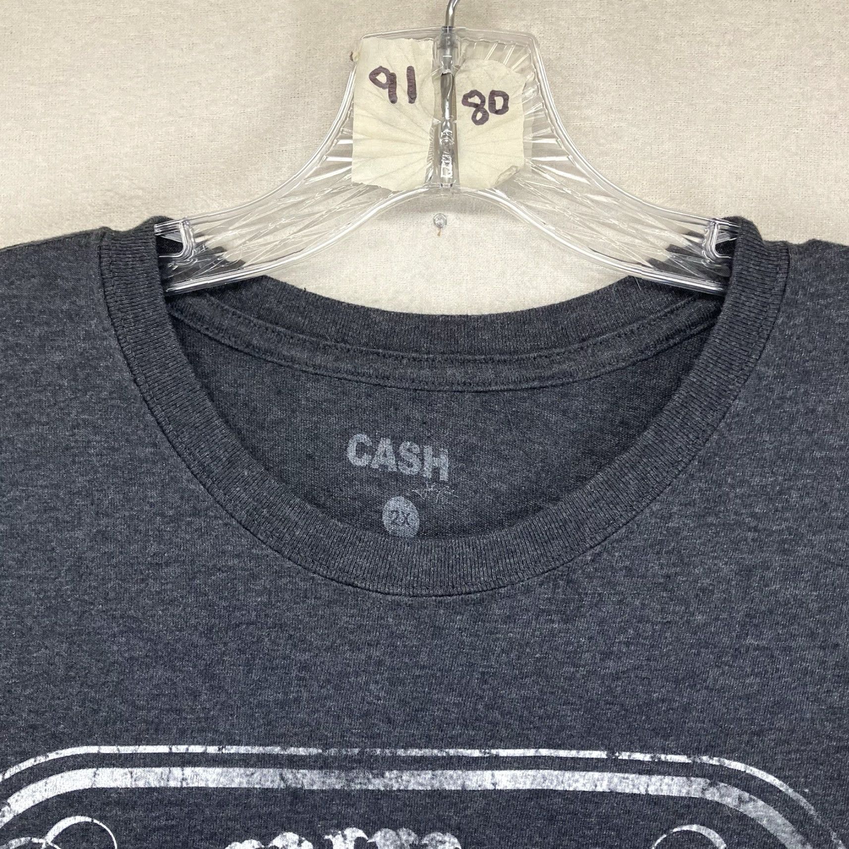 Vintage Johnny Cash Shirt The Man in Black featuring Fabulous Tennessee Three 2X BIG Mens Black Cotton Graphic Print Short Sleeve Crew Neck Size US XXL / EU 58 / 5 - 5 Thumbnail