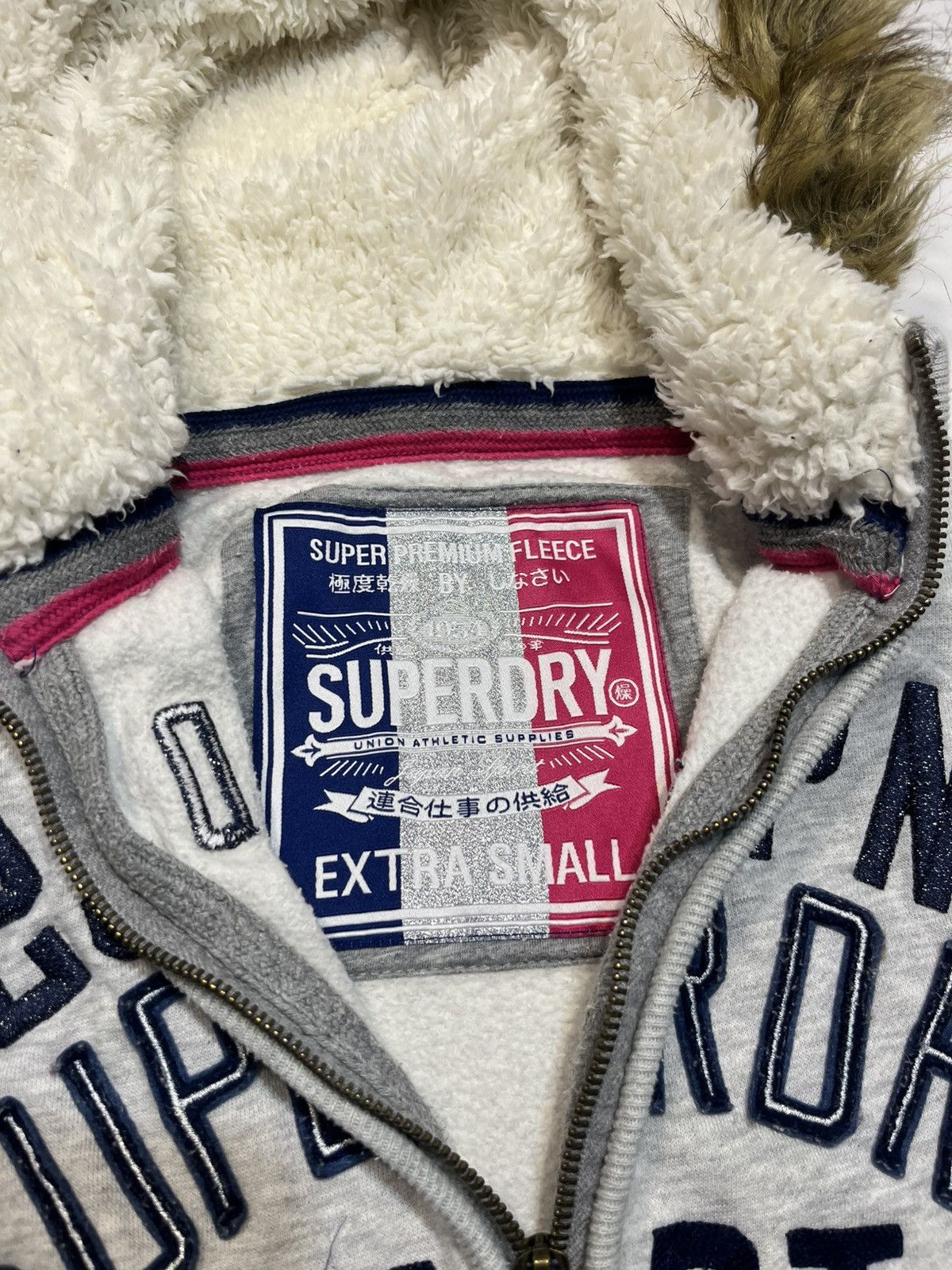 If Six Was Nine Vintage LGB Style Superdry Fur Faux Zip Hoodie Size S / US 4 / IT 40 - 6 Thumbnail