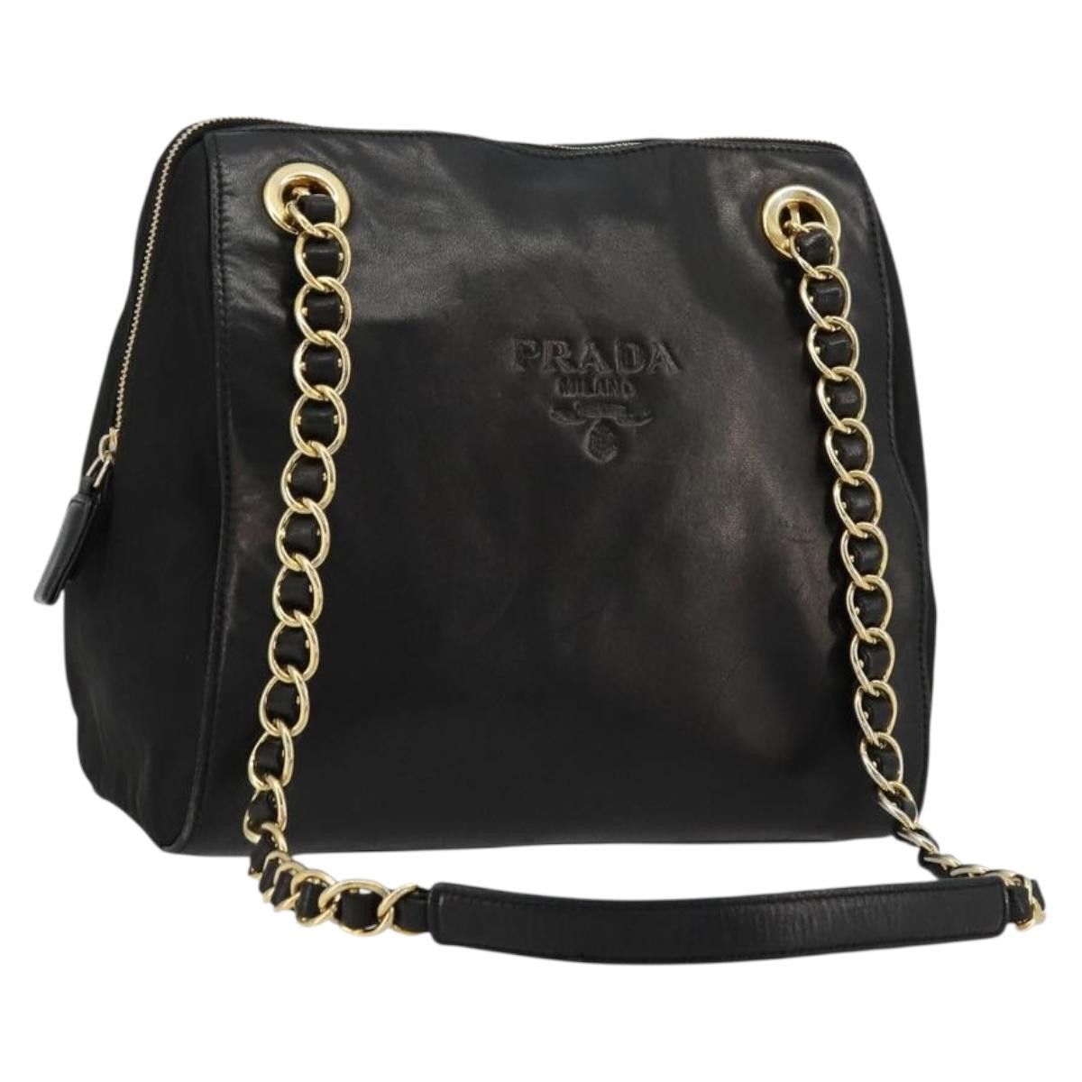Prada Archive Prada black leather shoulder bag (00s) | Grailed