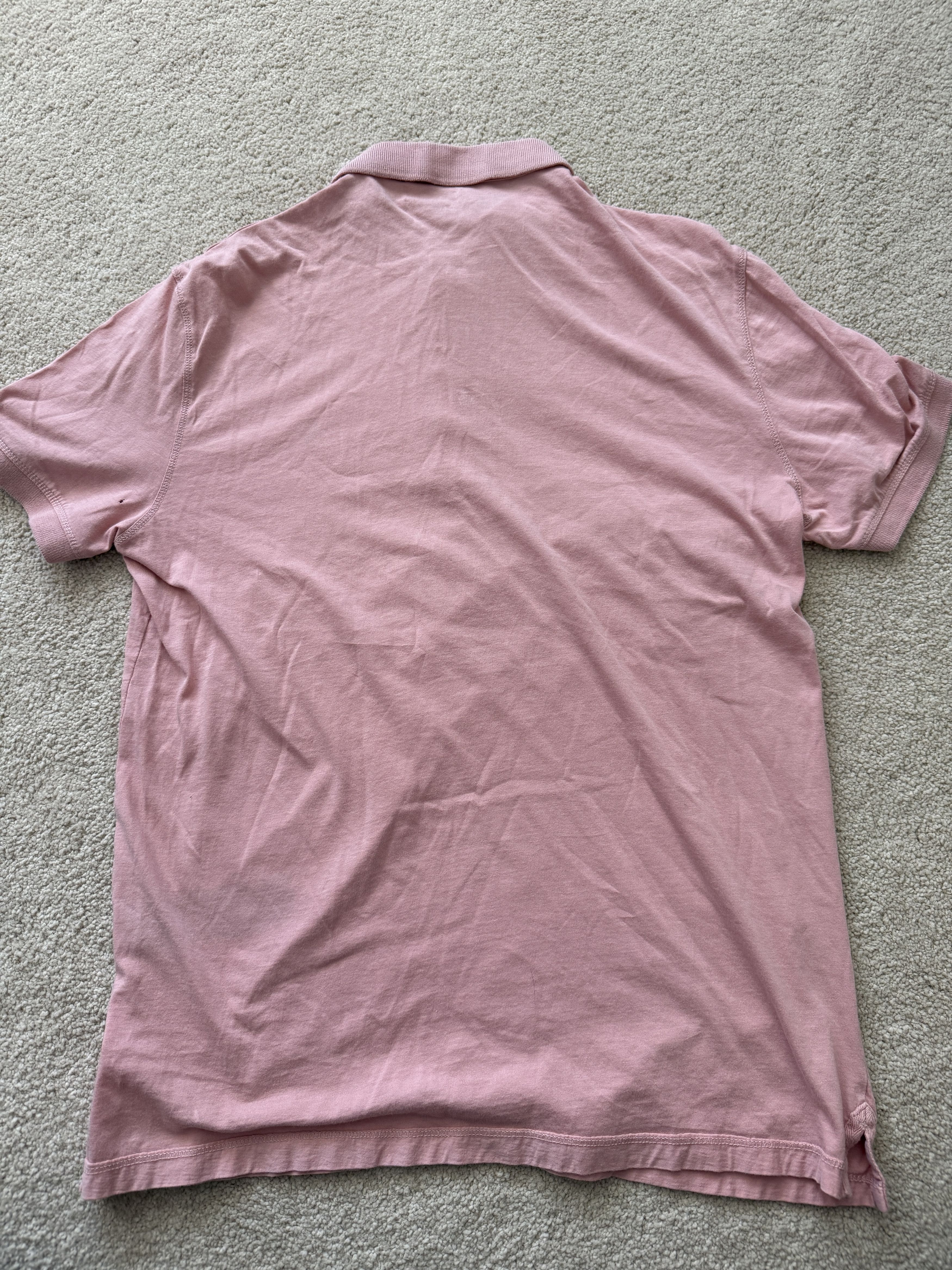 Allsaints All Saints Mens Medium Short Sleeve Pink Polo Size US XS / EU 42 / 0 - 4 Thumbnail