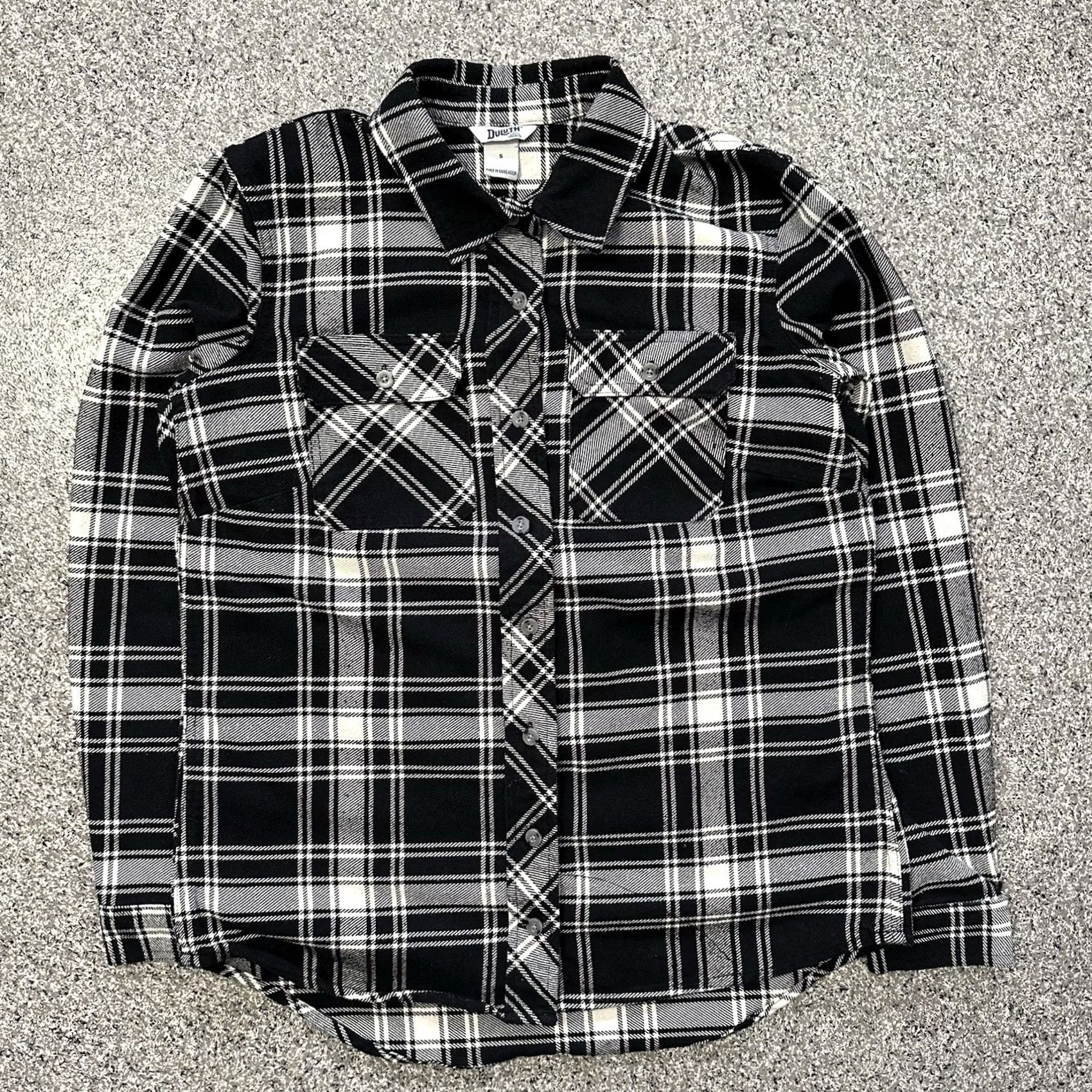 Vintage Duluth Shirt Womens S Black Plaid Flannel Cotton Long Sleeve Button-Up Vintage? Size S / US 4 / IT 40 - 2 Thumbnail