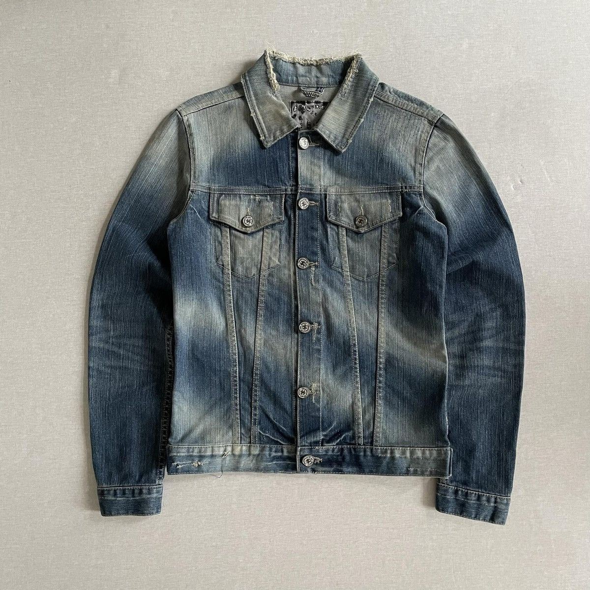 Attachment Attachment Stone Washed Distressed Denim Jacket Size US M / EU 48-50 / 2 - 1 Thumbnail