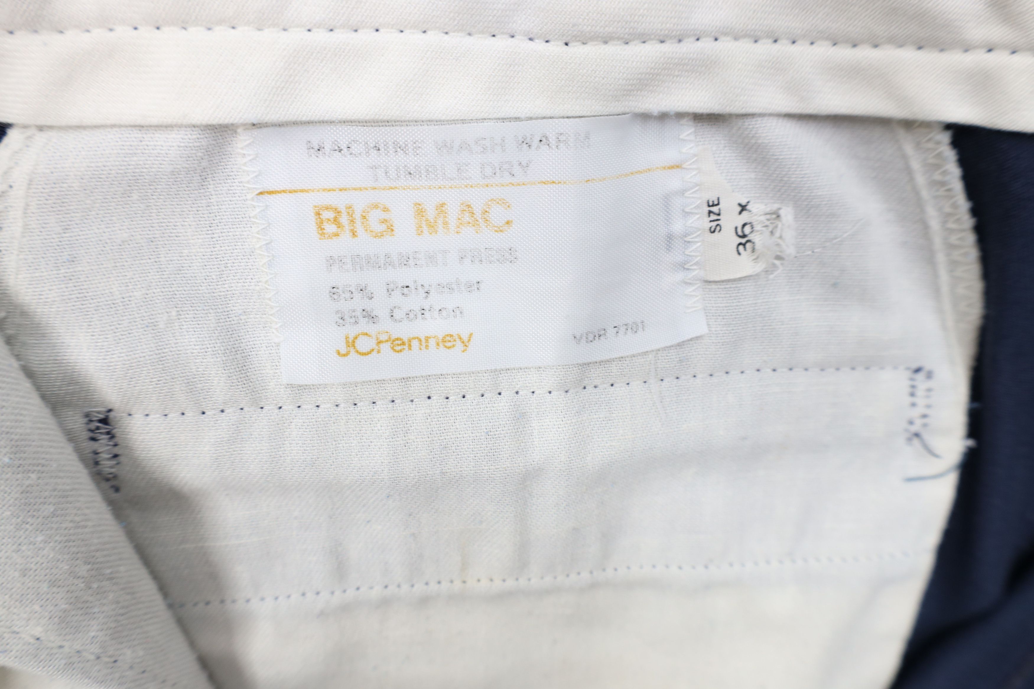 Big Mac Vintage 70s Big Mac Workwear Wide Leg Chino Pants Blue USA Size US 36 / EU 52 - 10 Thumbnail